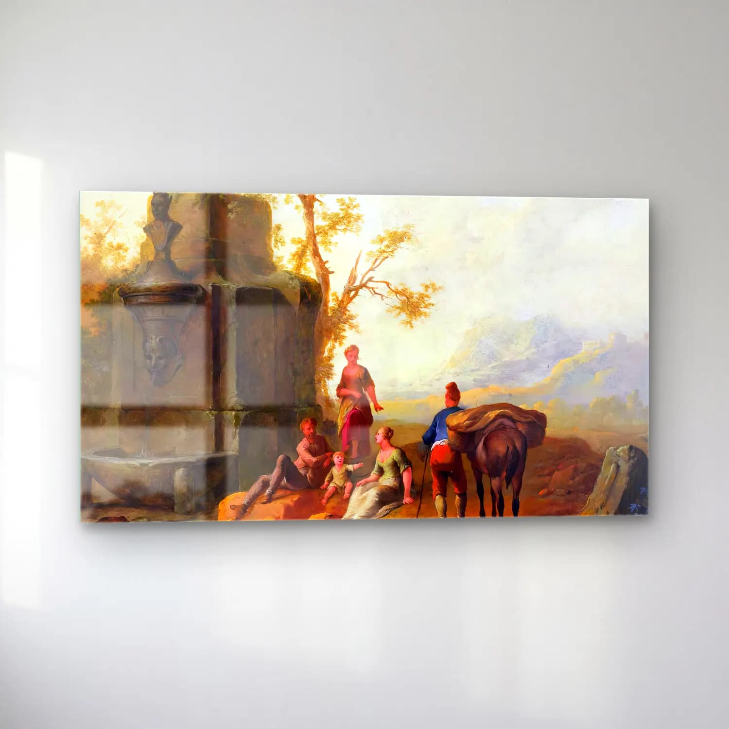 Franz de Paula Ferg – Classical Landscape cam tablo — sol açıdan görünüm