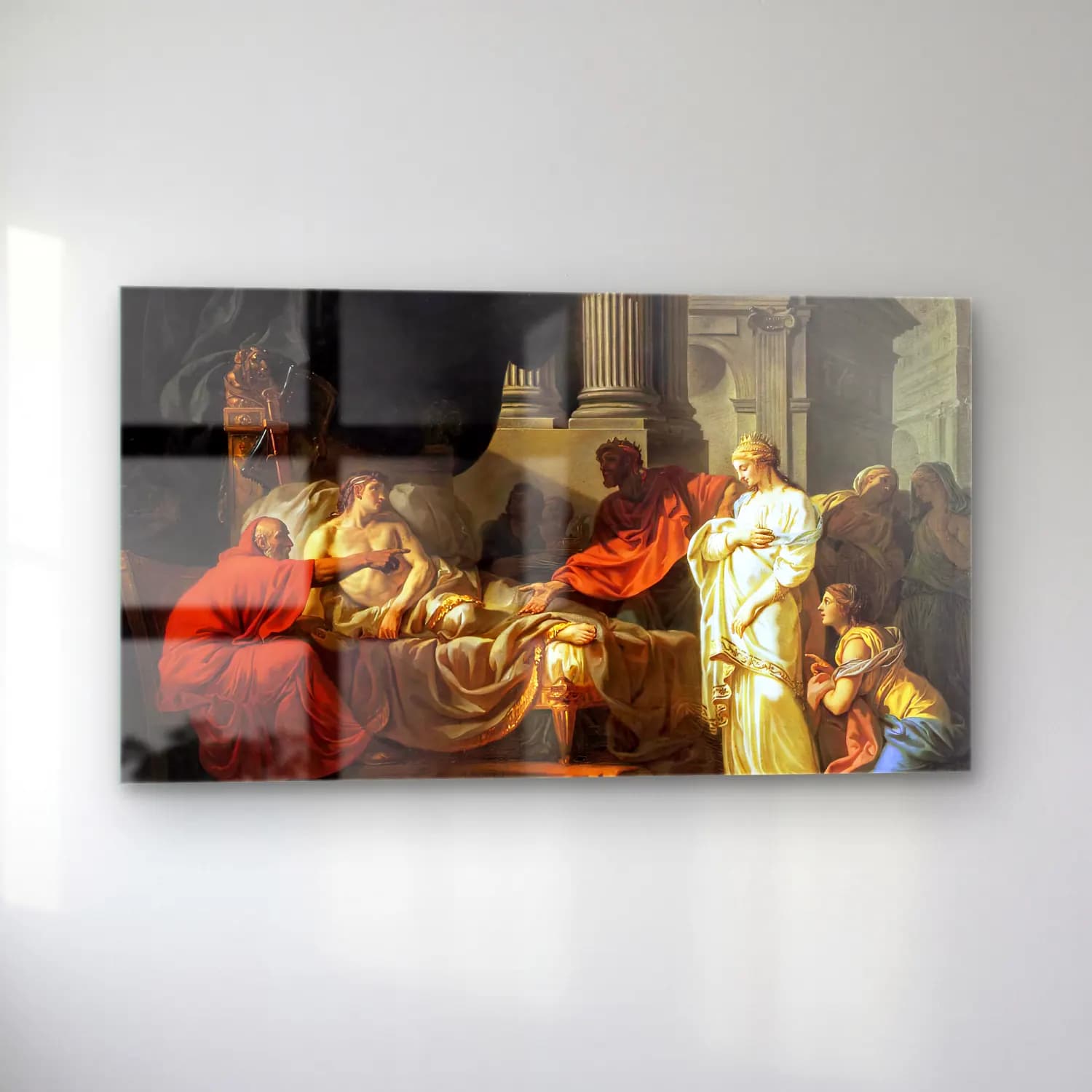 Jacques-Louis David – Antiochus and Stratonica cam tablo — sol açıdan görünüm