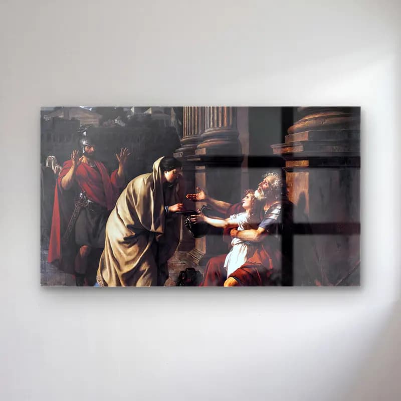 Jacques-Louis David – Belisarius Receiving Alms cam tablo — Jacques-Louis David – Belisarius Receiving Alms — yağlı boya dini sahne