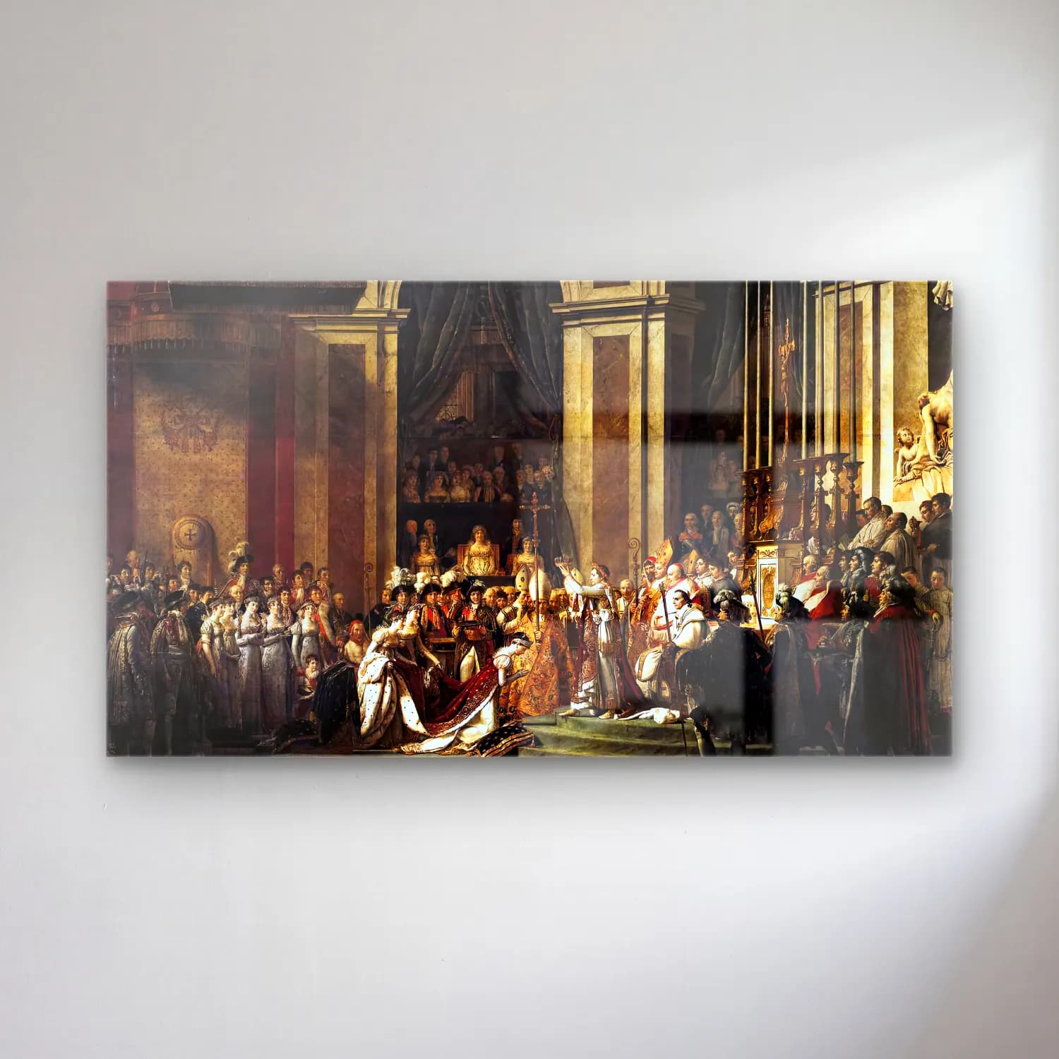 Jacques-Louis David – Consecration of the Emperor Napoleon I and Coronation of… cam tablo — Jacques-Louis David – Consecration of the Emperor Napoleon I and Coronation of… — yağlı boya dini sahne