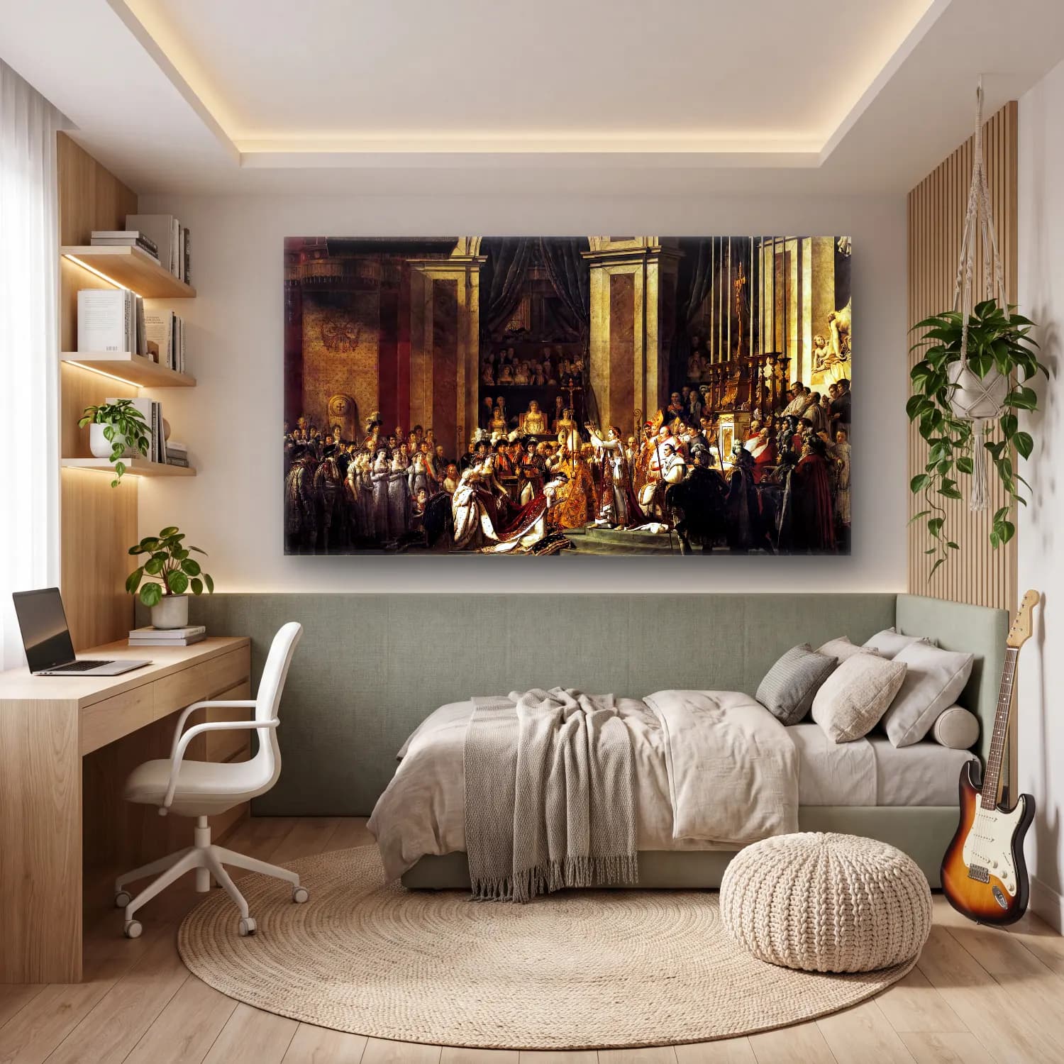 Jacques-Louis David – Consecration of the Emperor Napoleon I and Coronation of… cam tablo — genç odasında