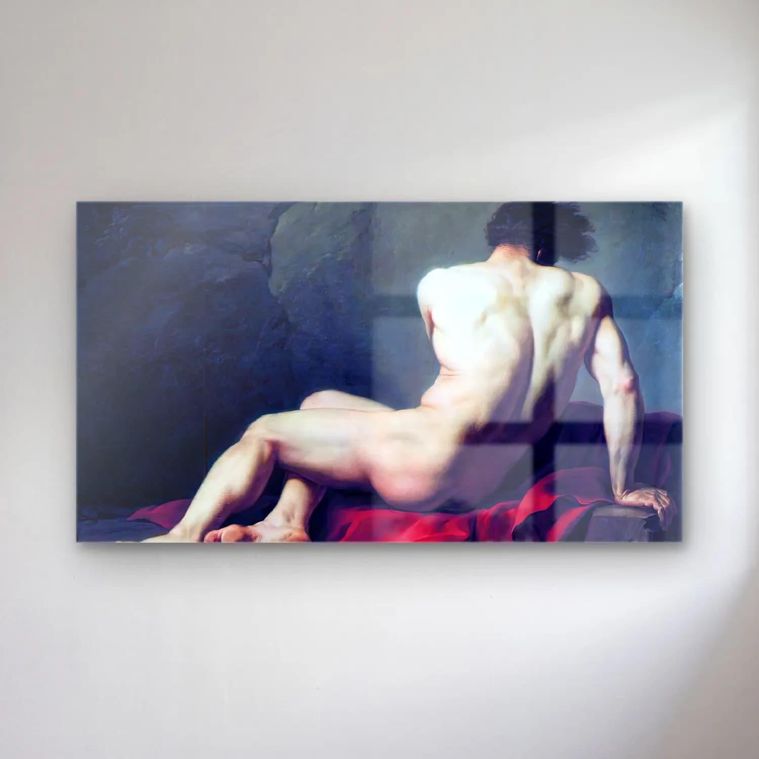 Jacques-Louis David – Patroclus cam tablo — Jacques-Louis David – Patroclus — yağlı boya figür çalışması