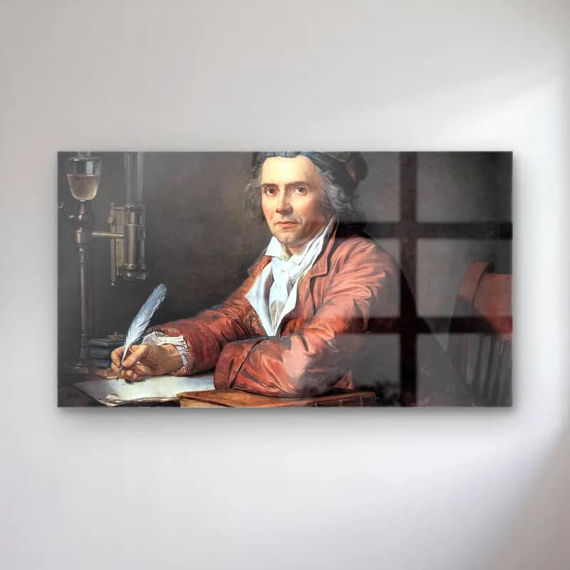 Jacques-Louis David – Portrait of Doctor Alphonse Leroy cam tablo — Jacques-Louis David – Portrait of Doctor Alphonse Leroy — yağlı boya erkek portresi
