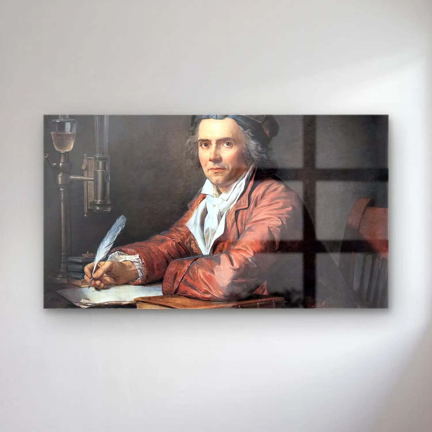 Jacques-Louis David – Portrait of Doctor Alphonse Leroy cam tablo — Jacques-Louis David – Portrait of Doctor Alphonse Leroy — yağlı boya erkek portresi
