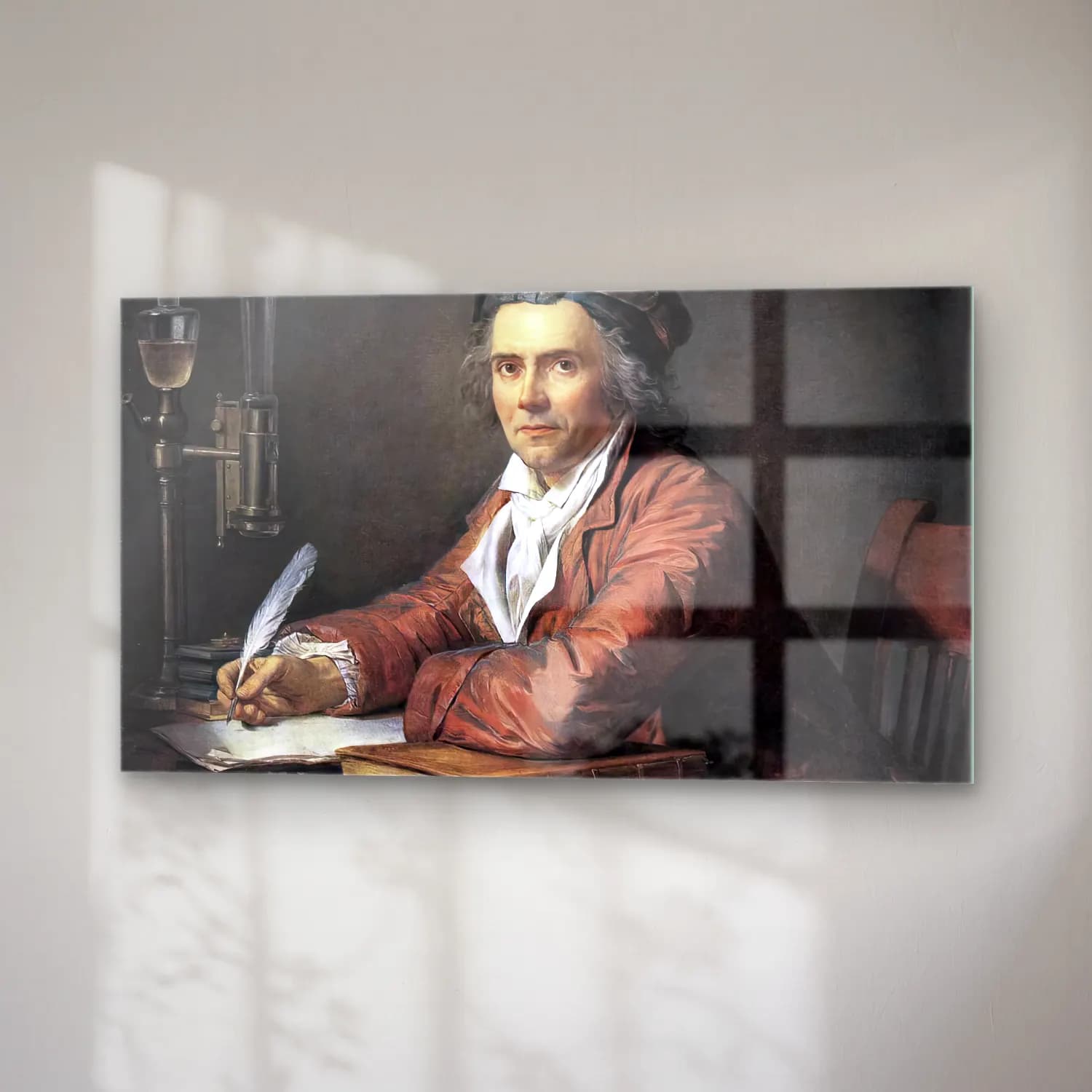 Jacques-Louis David – Portrait of Doctor Alphonse Leroy cam tablo — sağ açıdan görünüm