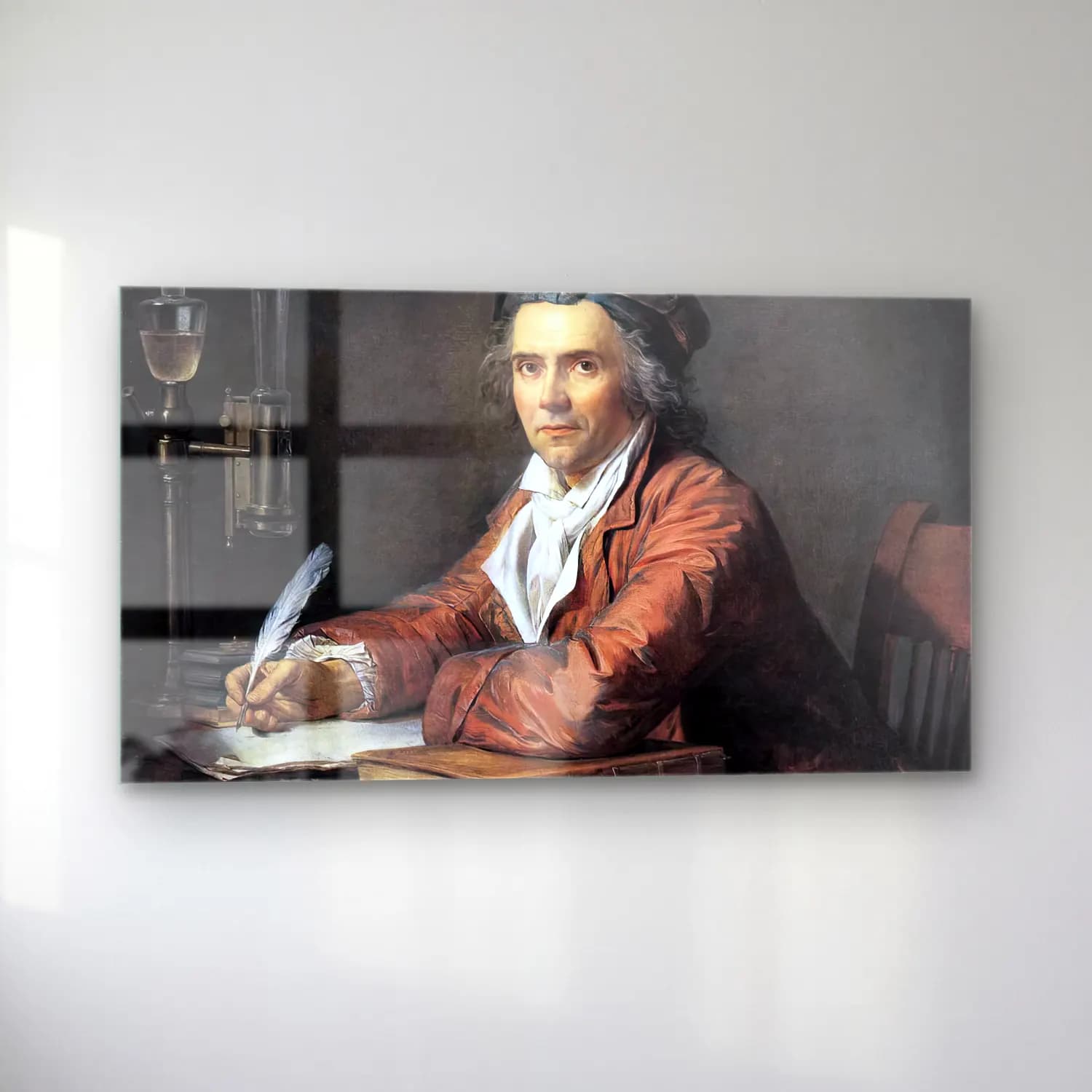 Jacques-Louis David – Portrait of Doctor Alphonse Leroy cam tablo — sol açıdan görünüm