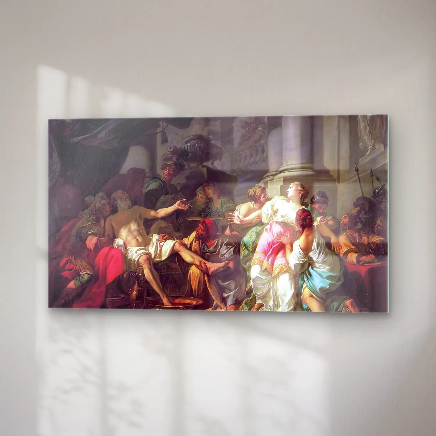 Jacques-Louis David – The Death of Seneca cam tablo — sağ açıdan görünüm