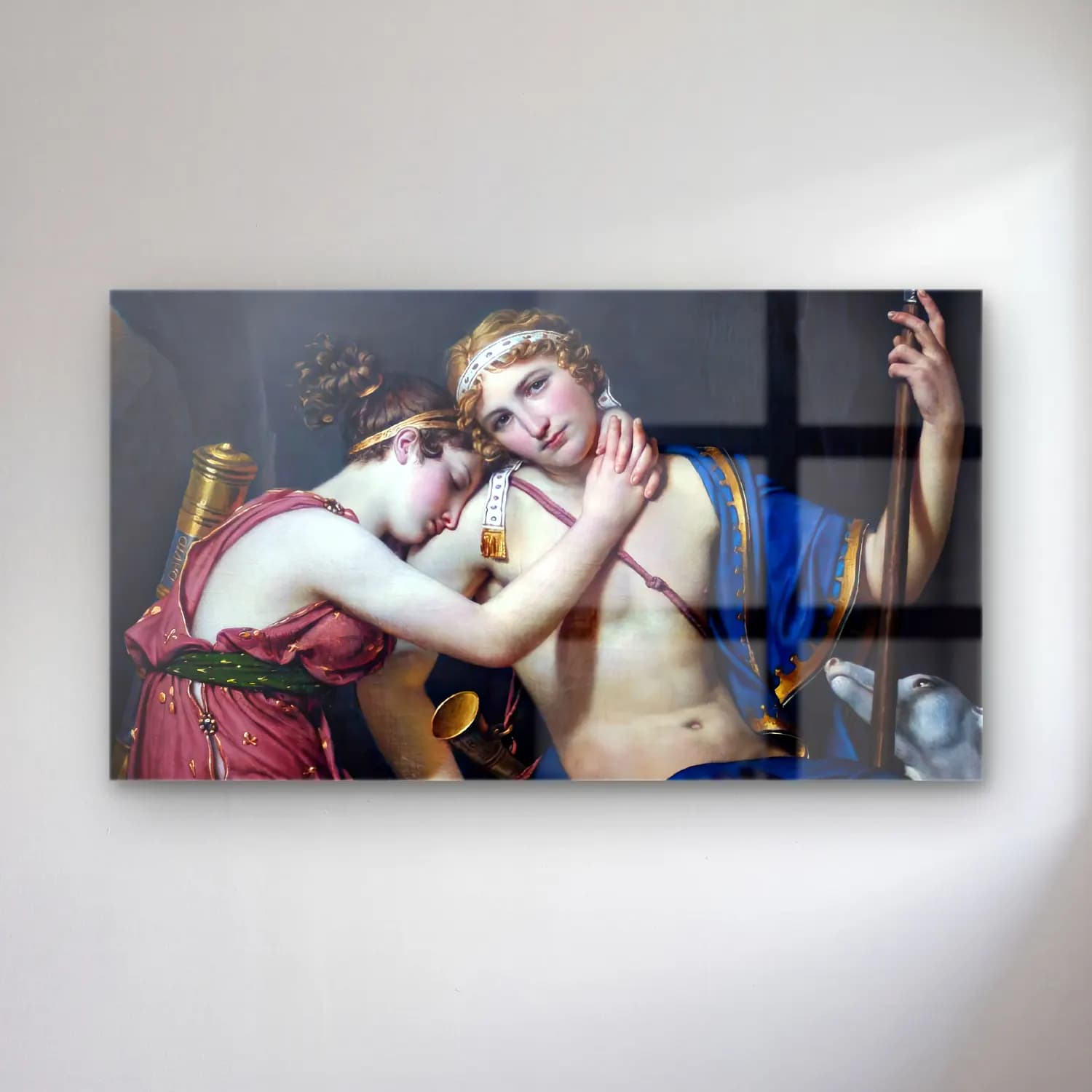 Jacques-Louis David – The Farewell of Telemachus and Eucharis cam tablo — Jacques-Louis David – The Farewell of Telemachus and Eucharis — yağlı boya aşıklar