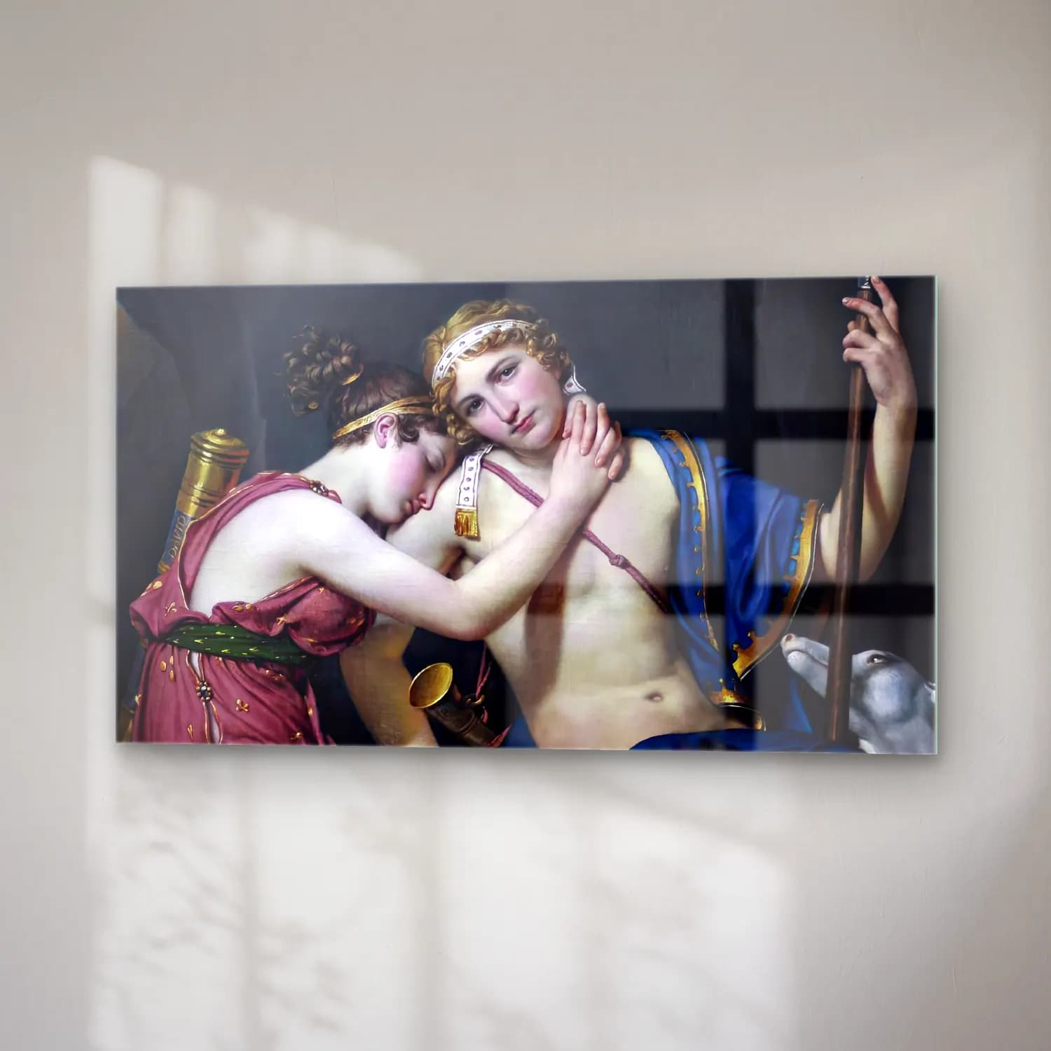 Jacques-Louis David – The Farewell of Telemachus and Eucharis cam tablo — sağ açıdan görünüm