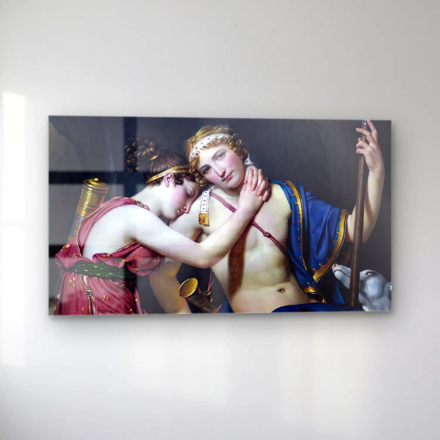 Jacques-Louis David – The Farewell of Telemachus and Eucharis cam tablo — sol açıdan görünüm