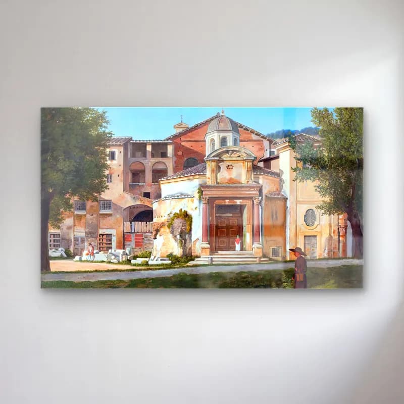 Christoffer Wilhelm Eckersberg – A Section of the Via Sacra, Rome cam tablo — Christoffer Wilhelm Eckersberg – A Section of the Via Sacra, Rome — suluboya roma