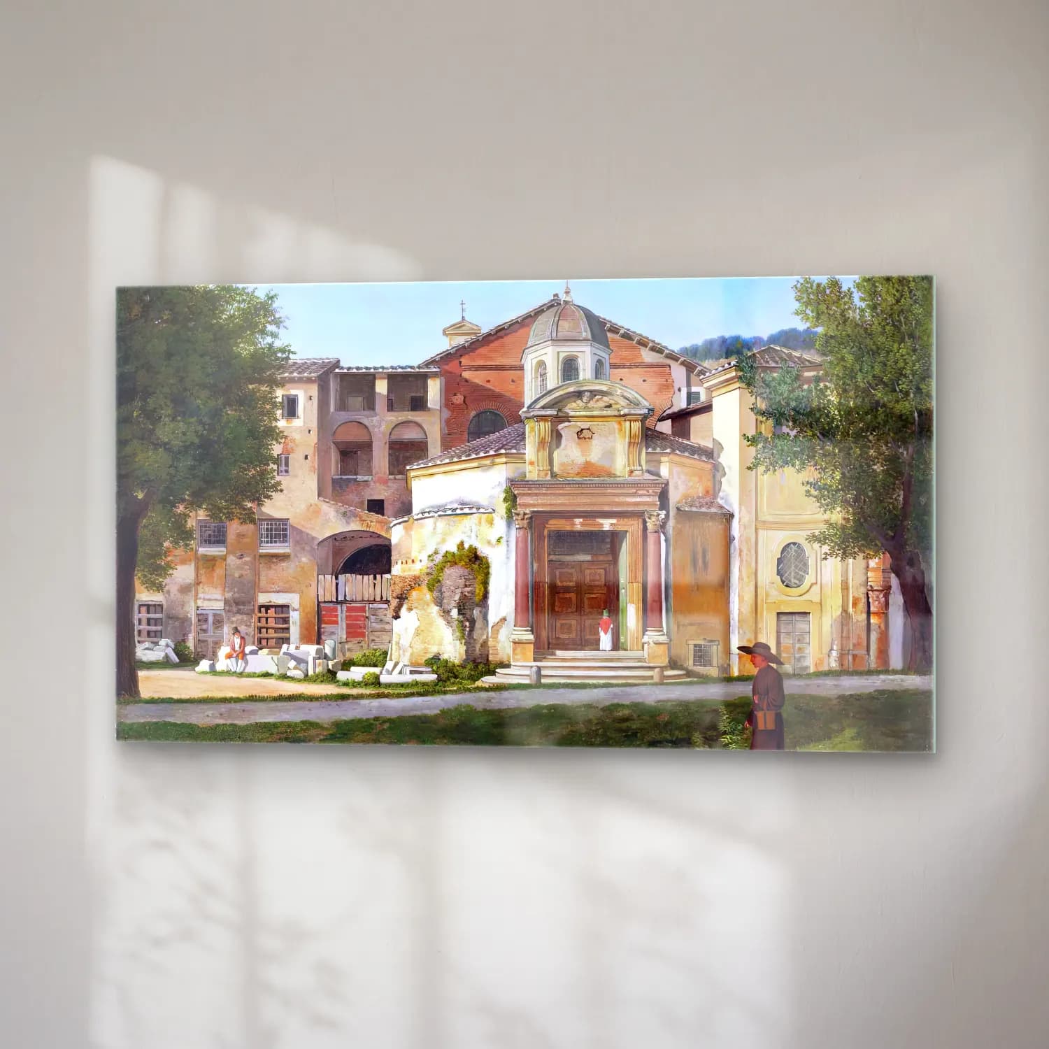 Christoffer Wilhelm Eckersberg – A Section of the Via Sacra, Rome cam tablo — sağ açıdan görünüm