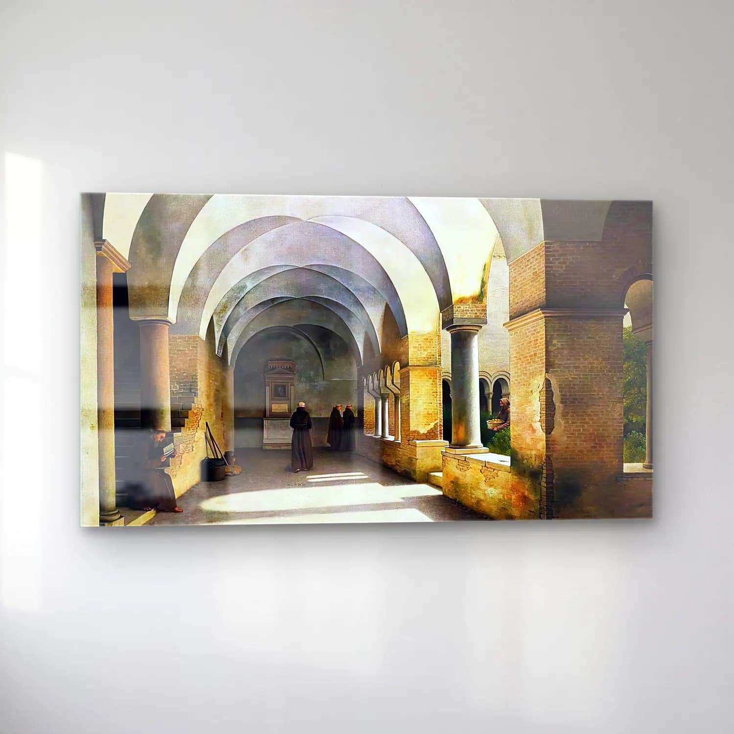 Christoffer Wilhelm Eckersberg – The Cloisters, San Lorenzo fuori le mura cam tablo — sol açıdan görünüm