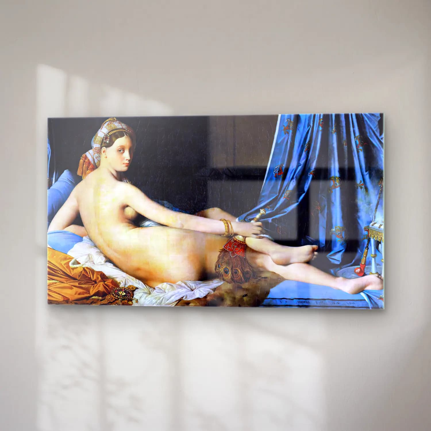 Jean-Auguste-Dominique Ingres – The Grand Odalisque cam tablo — sağ açıdan görünüm