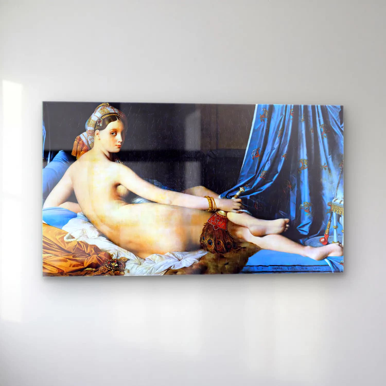 Jean-Auguste-Dominique Ingres – The Grand Odalisque cam tablo — sol açıdan görünüm
