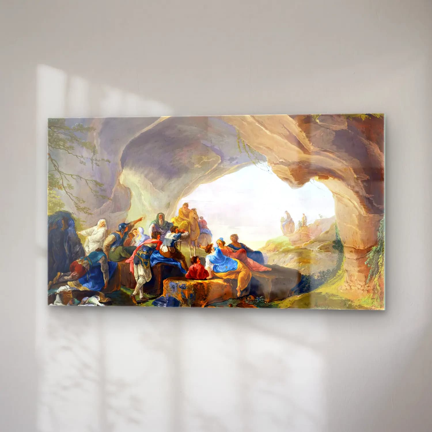 Hubert Robert – Roman Figures in a Cave cam tablo — sağ açıdan görünüm