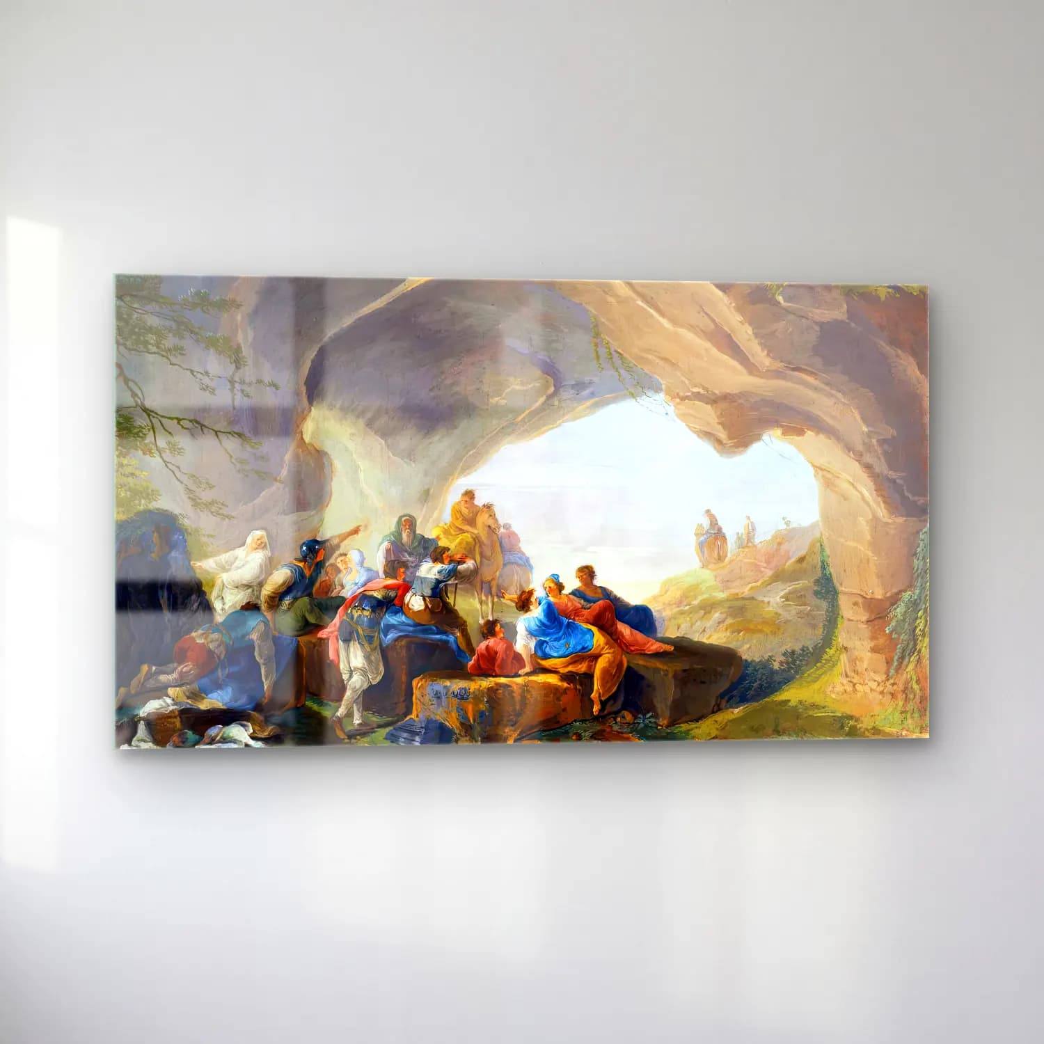 Hubert Robert – Roman Figures in a Cave cam tablo — sol açıdan görünüm