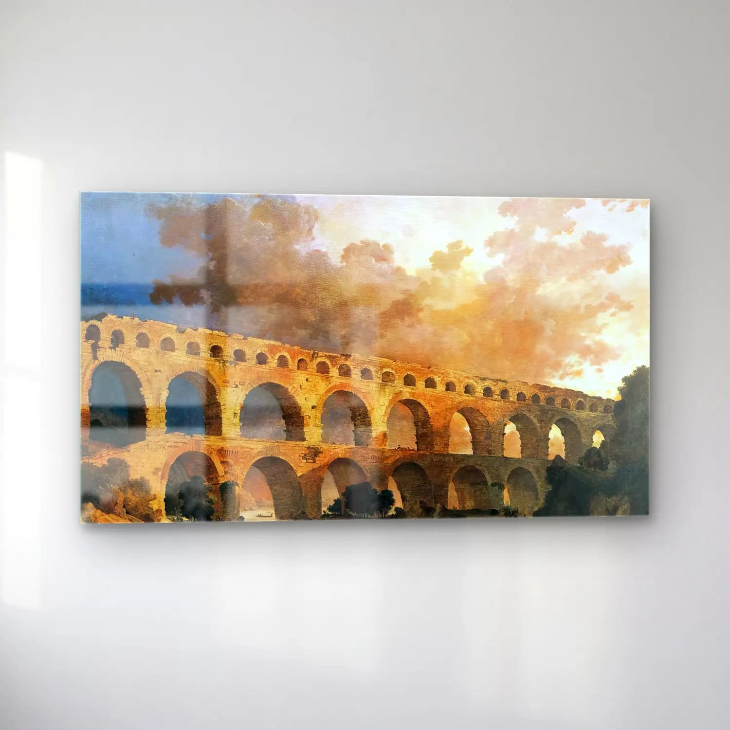 Hubert Robert – The Pont du Gard cam tablo — sol açıdan görünüm