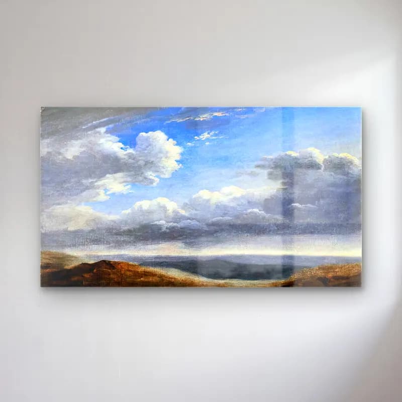 Pierre-Henri de Valenciennes – Study of Clouds over the Roman Campagna cam tablo — Pierre-Henri de Valenciennes – Study of Clouds over the Roman Campagna — yağlı boya bulutlu gökyüzü