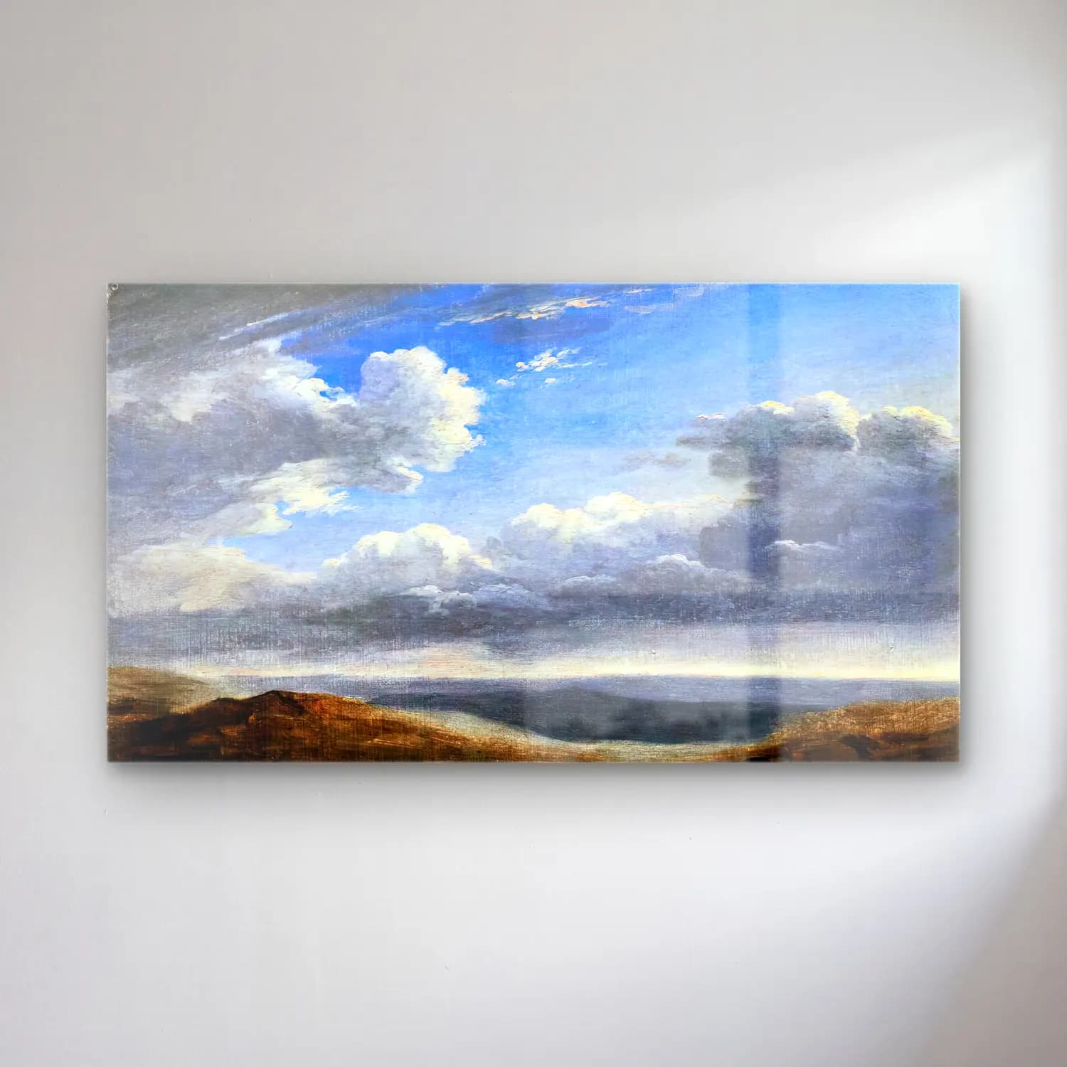 Pierre-Henri de Valenciennes – Study of Clouds over the Roman Campagna cam tablo — Pierre-Henri de Valenciennes – Study of Clouds over the Roman Campagna — yağlı boya bulutlu gökyüzü