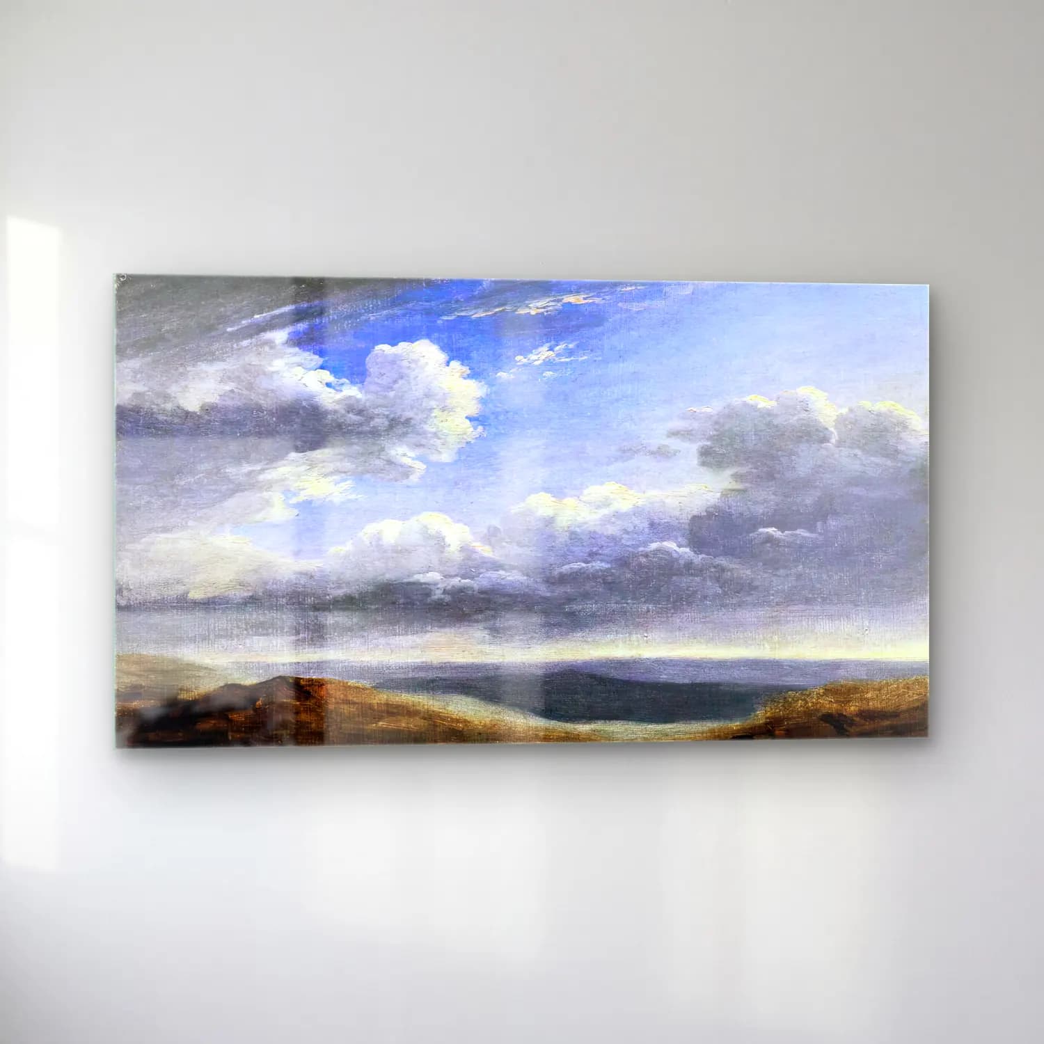 Pierre-Henri de Valenciennes – Study of Clouds over the Roman Campagna cam tablo — sol açıdan görünüm