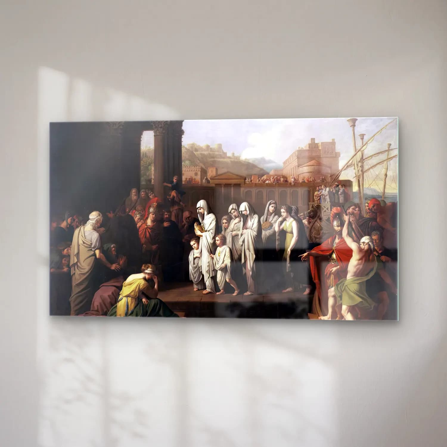 Benjamin West – Agrippina Landing at Brundisium with the Ashes of Germanicus cam tablo — sağ açıdan görünüm