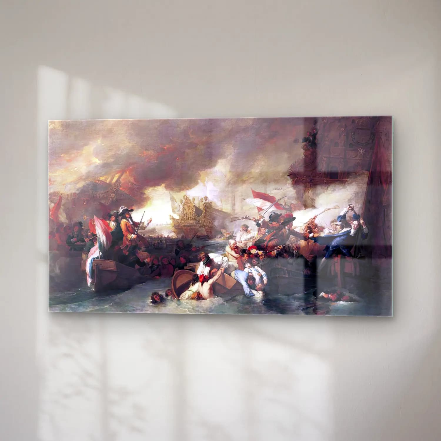Benjamin West – The Battle of La Hogue cam tablo — sağ açıdan görünüm