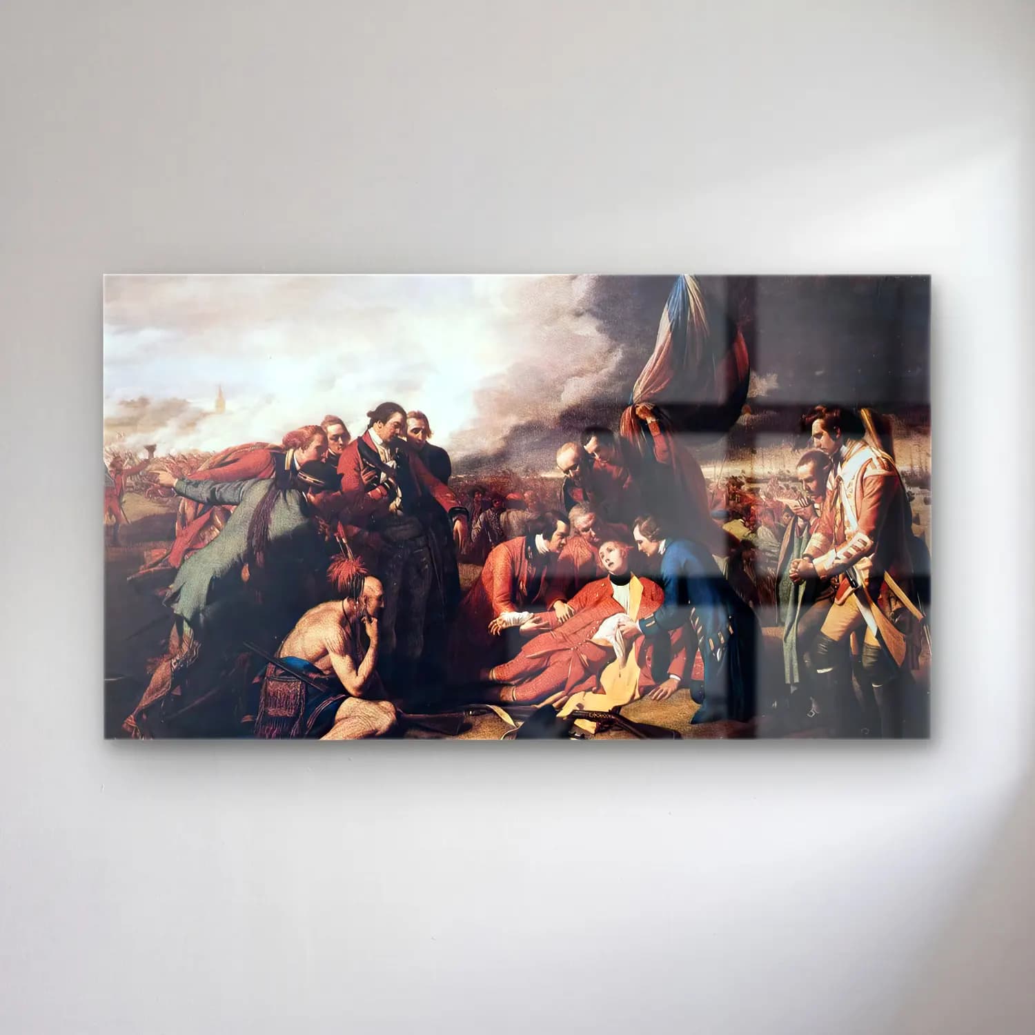 Benjamin West – The Death of General Wolfe cam tablo — Benjamin West – The Death of General Wolfe — vintage savaş sahnesi