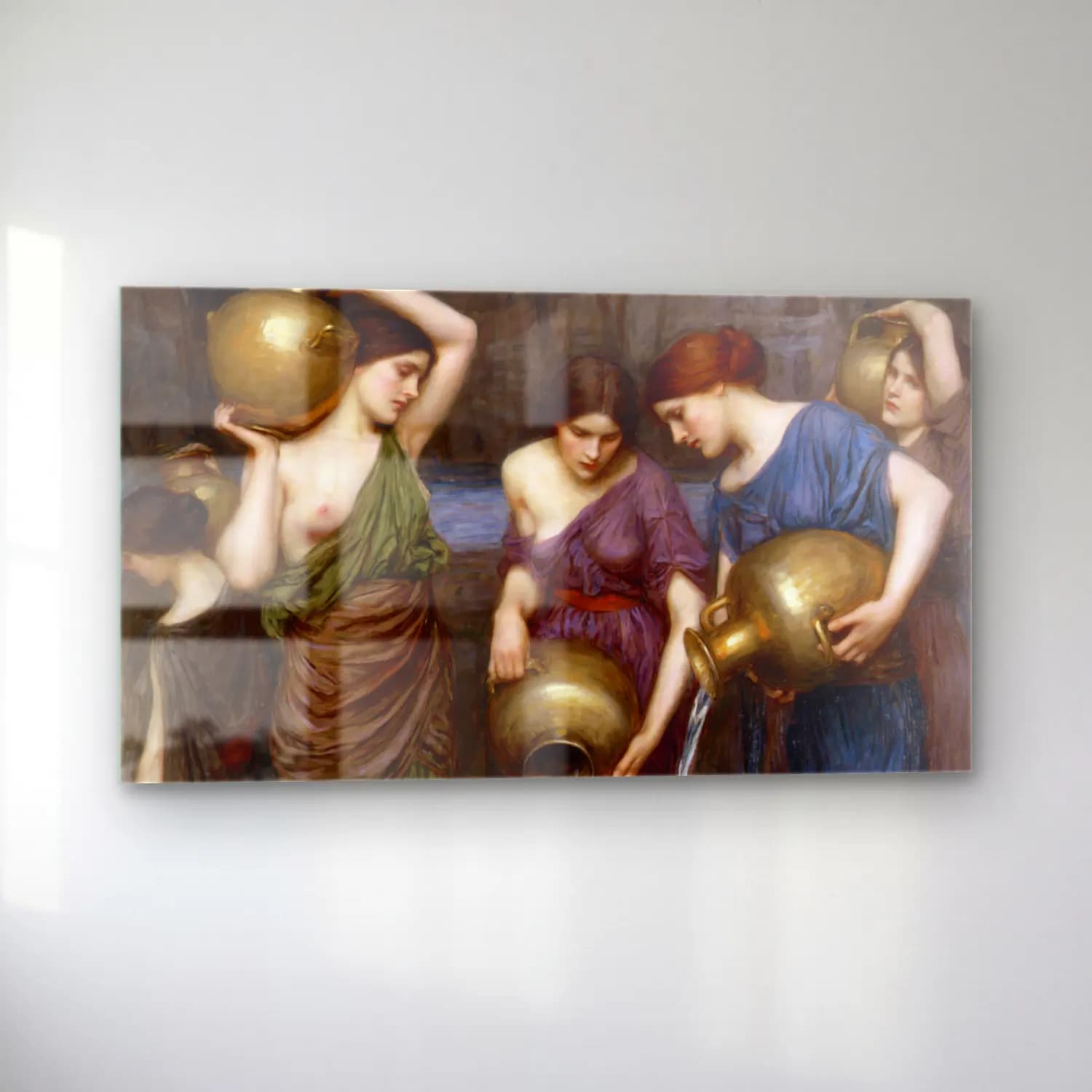 John William Waterhouse – Danaides by cam tablo — sol açıdan görünüm