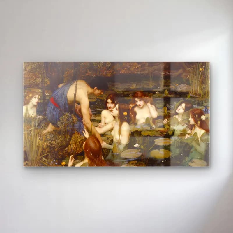 John William Waterhouse – Hylas and the Nymphs cam tablo — John William Waterhouse – Hylas and the Nymphs — empresyonist mitolojik sahne