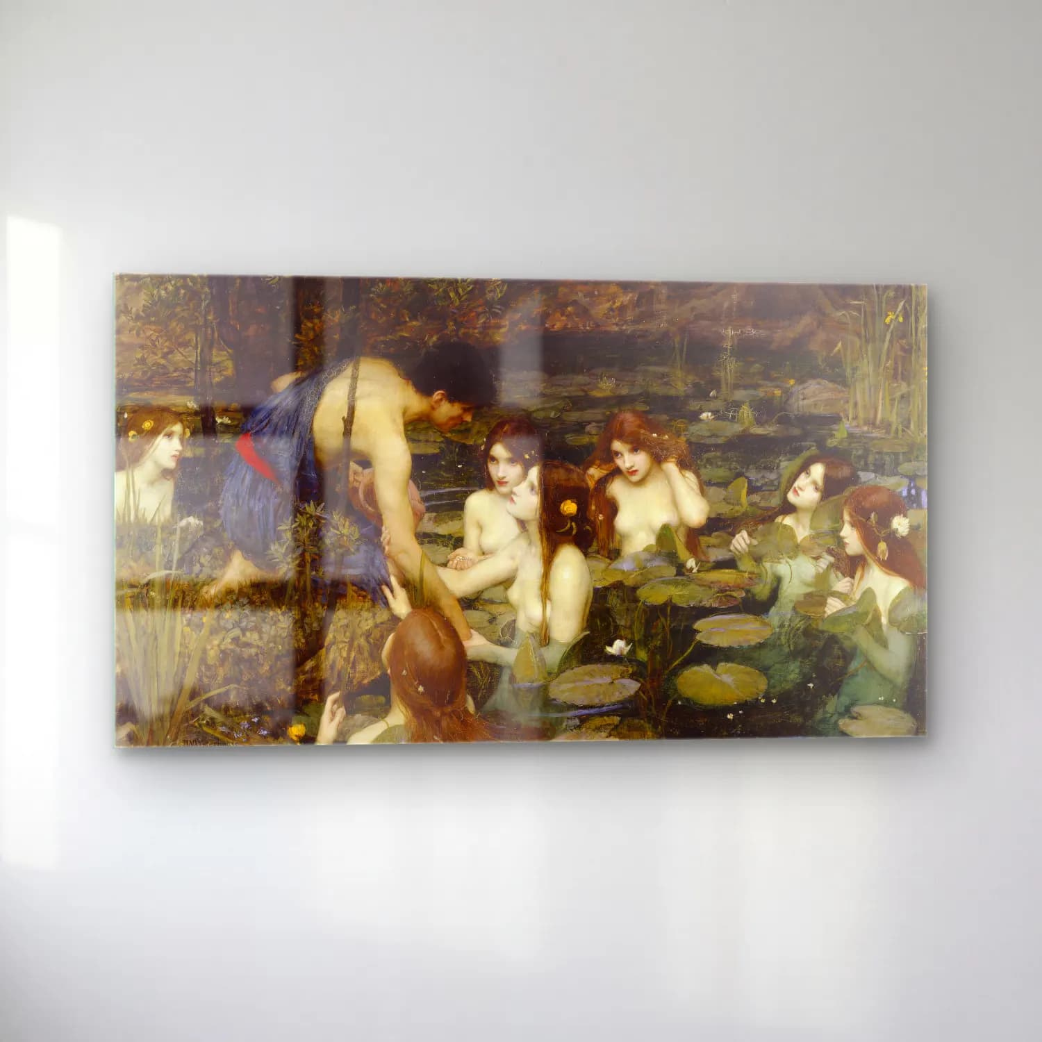 John William Waterhouse – Hylas and the Nymphs cam tablo — sol açıdan görünüm