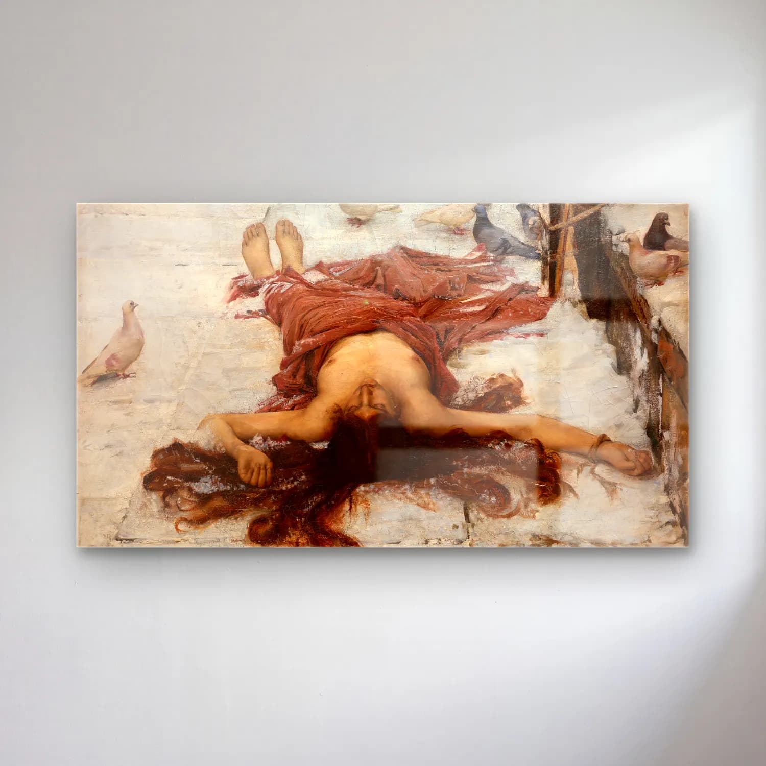 John William Waterhouse – Sant eulalia ante cam tablo — John William Waterhouse – Sant eulalia ante — yağlı boya melek