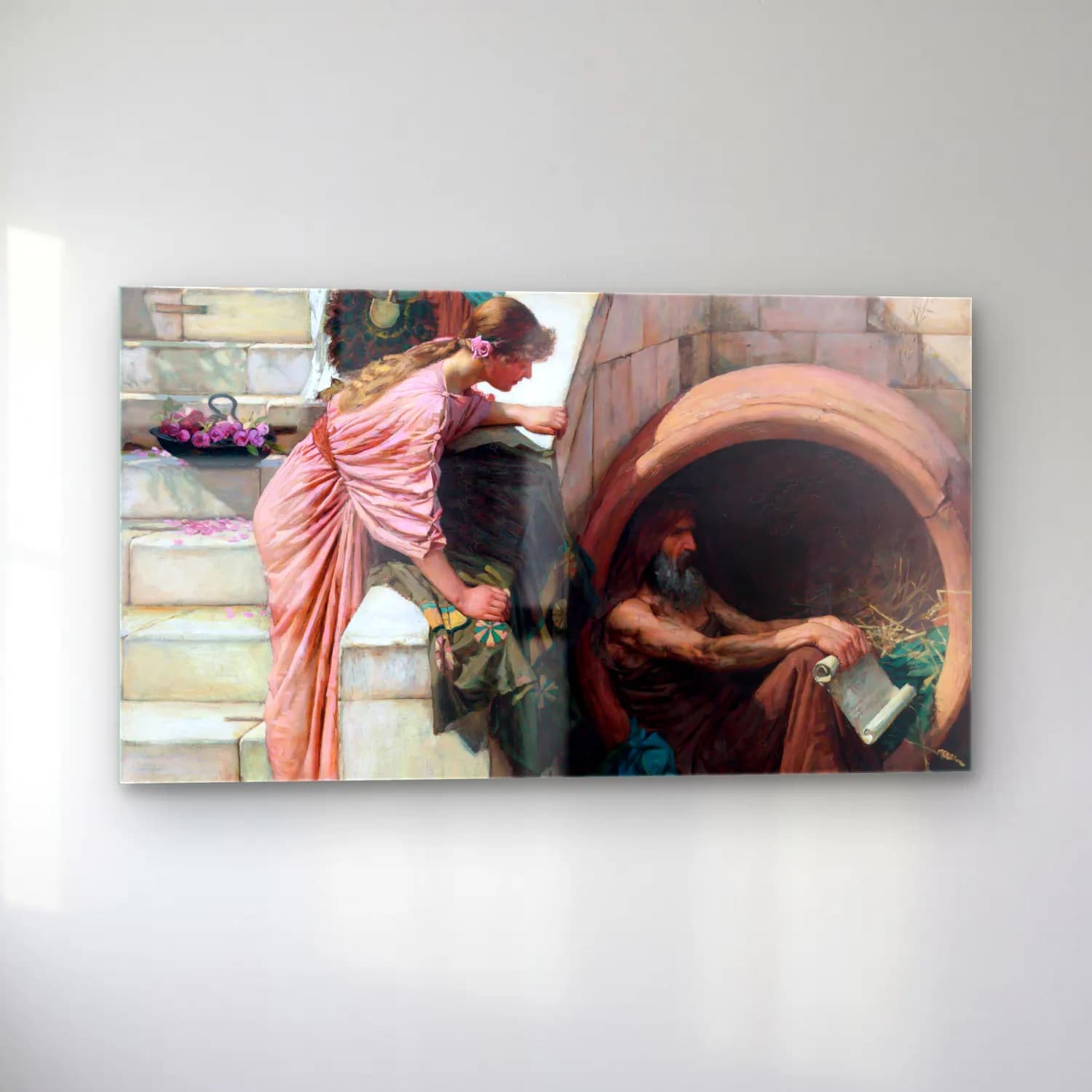 John William Waterhouse – Waterhouse-Diogenes cam tablo — sol açıdan görünüm