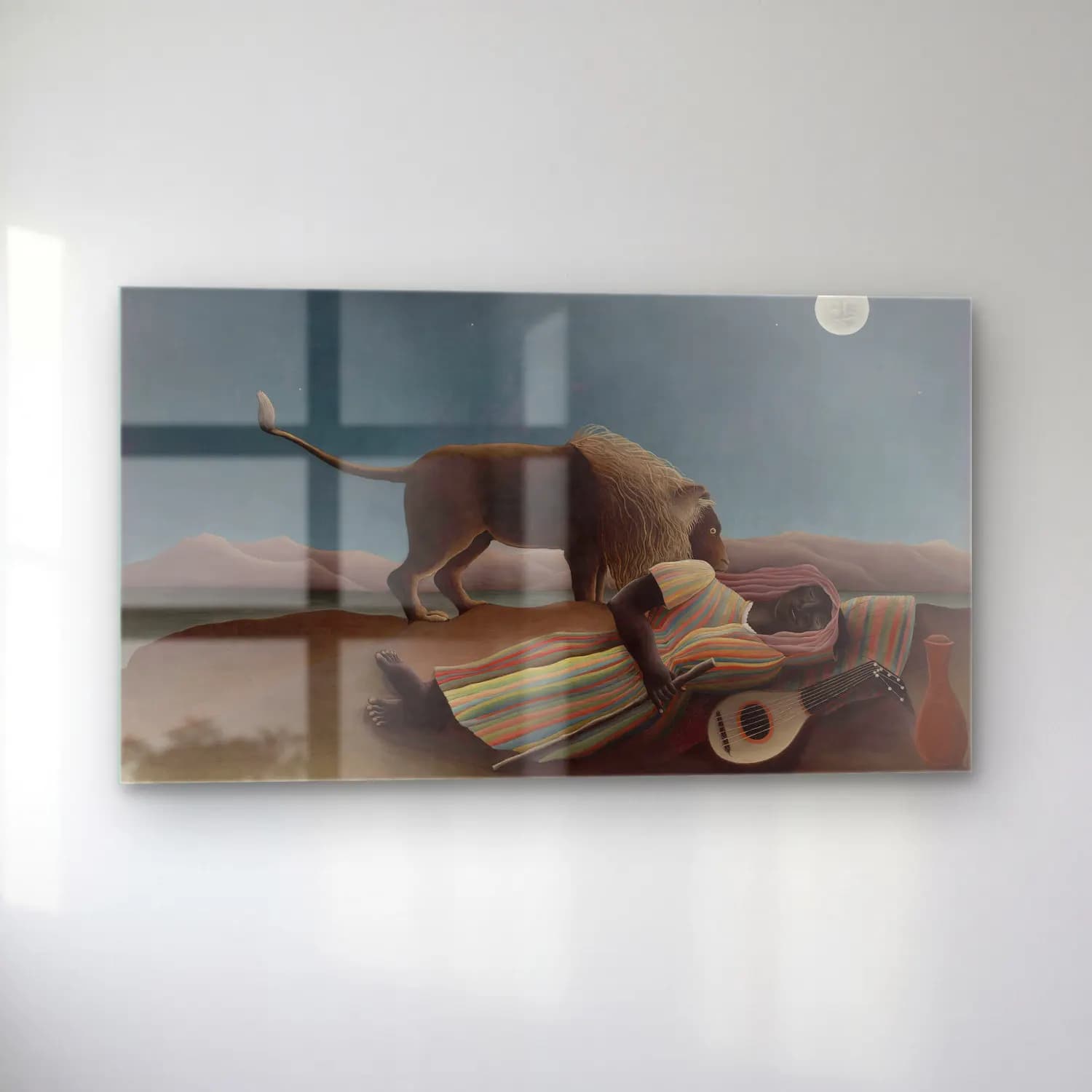 Henri Rousseau – The Sleeping Gypsy cam tablo — sol açıdan görünüm