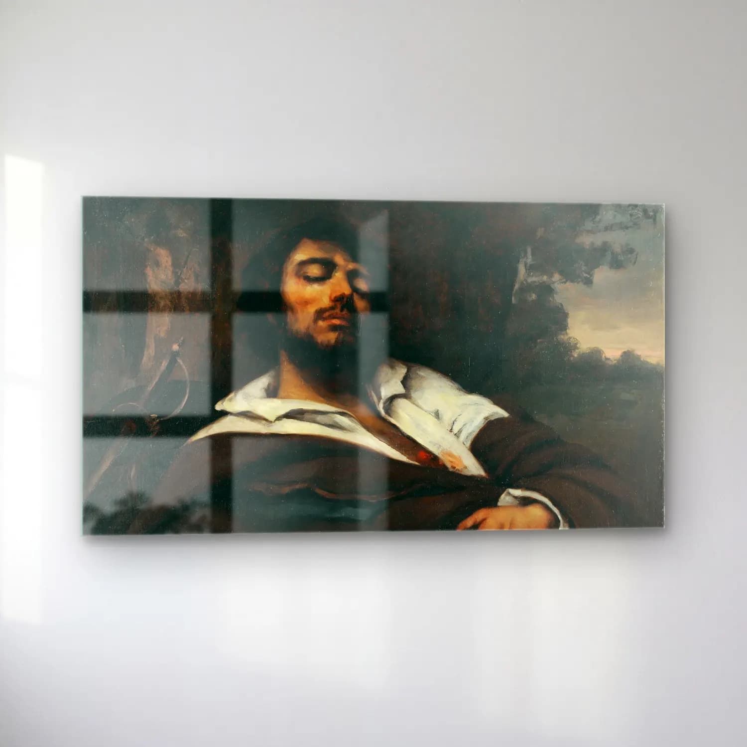 Gustave Courbet – Der Verwundete cam tablo — sol açıdan görünüm