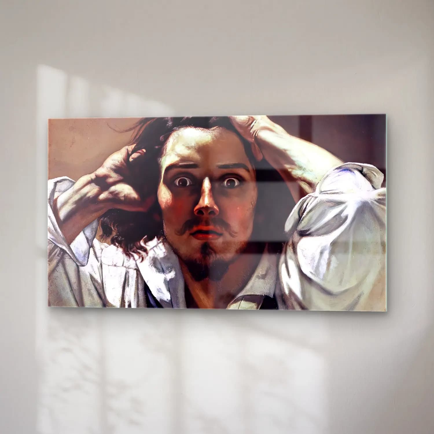 Gustave Courbet – The Desperate Man cam tablo — sağ açıdan görünüm