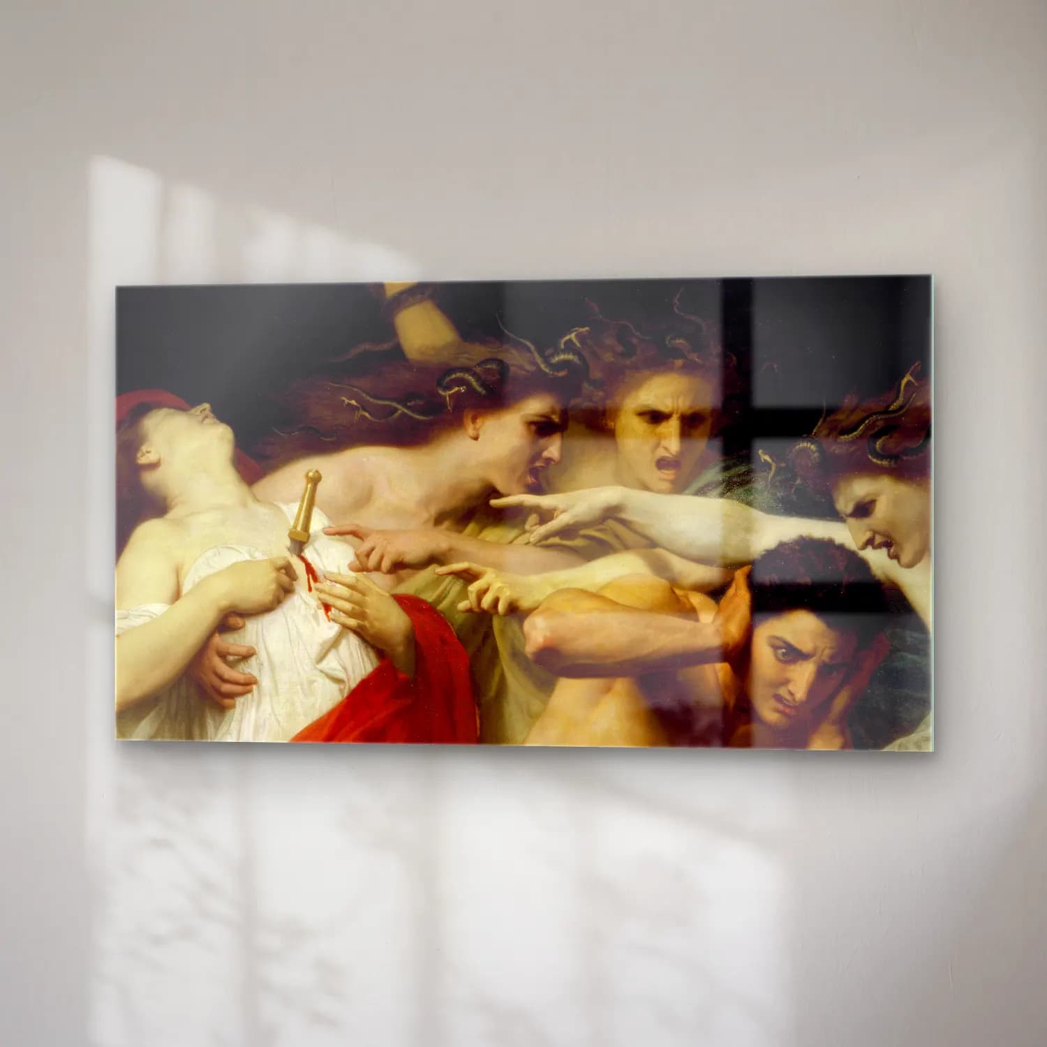 William-Adolphe Bouguereau – Orestes Pursued by the Furies cam tablo — sağ açıdan görünüm