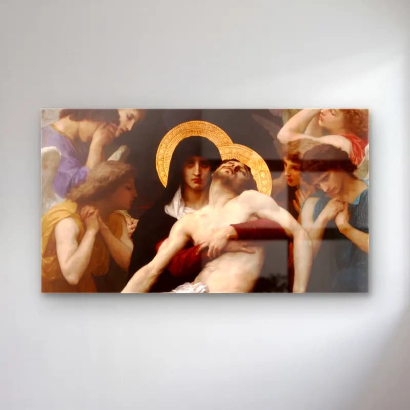 William-Adolphe Bouguereau – Pieta cam tablo — William-Adolphe Bouguereau – Pieta — yağlı boya dini sahne