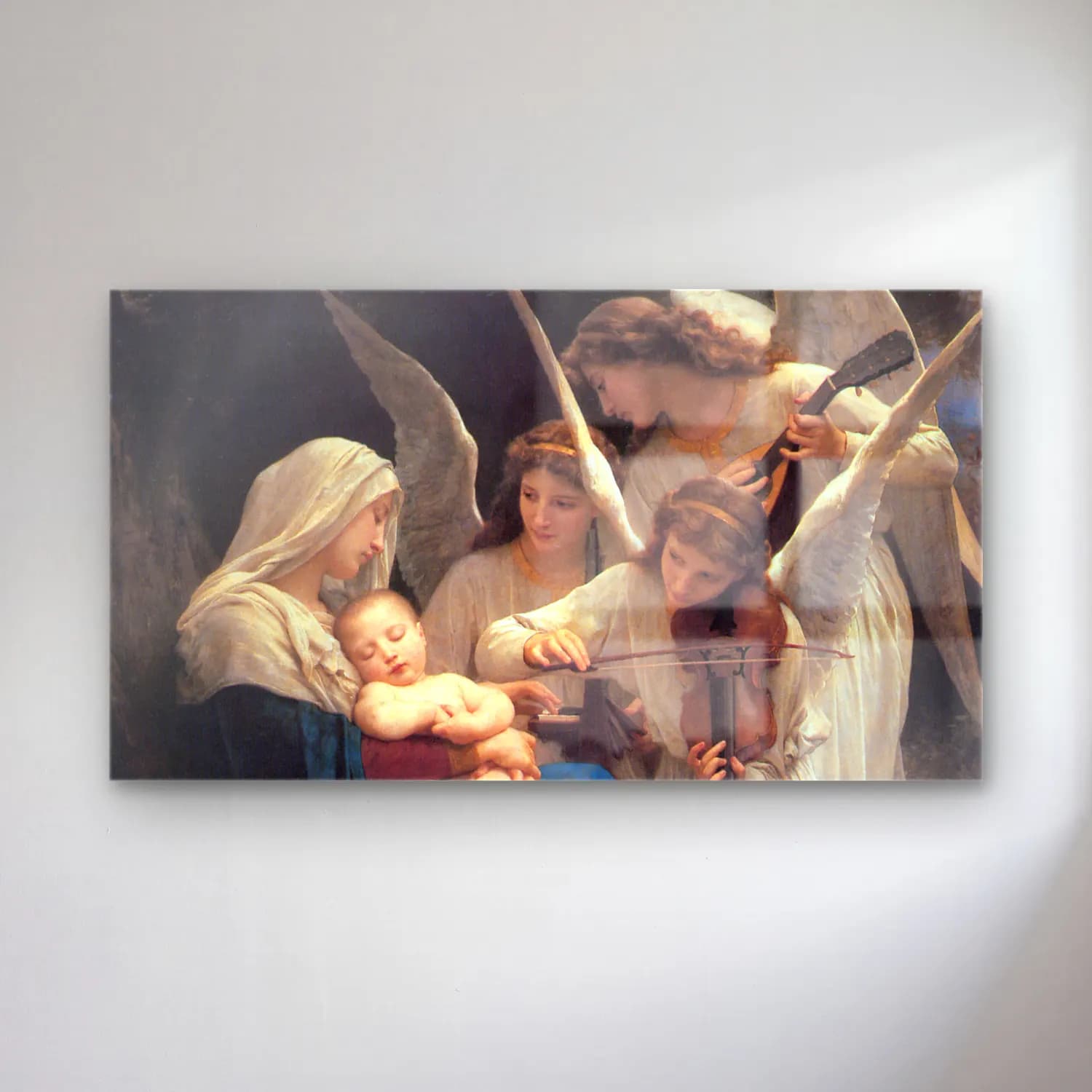 William-Adolphe Bouguereau – Song of the Angels cam tablo — William-Adolphe Bouguereau – Song of the Angels — yağlı boya melek