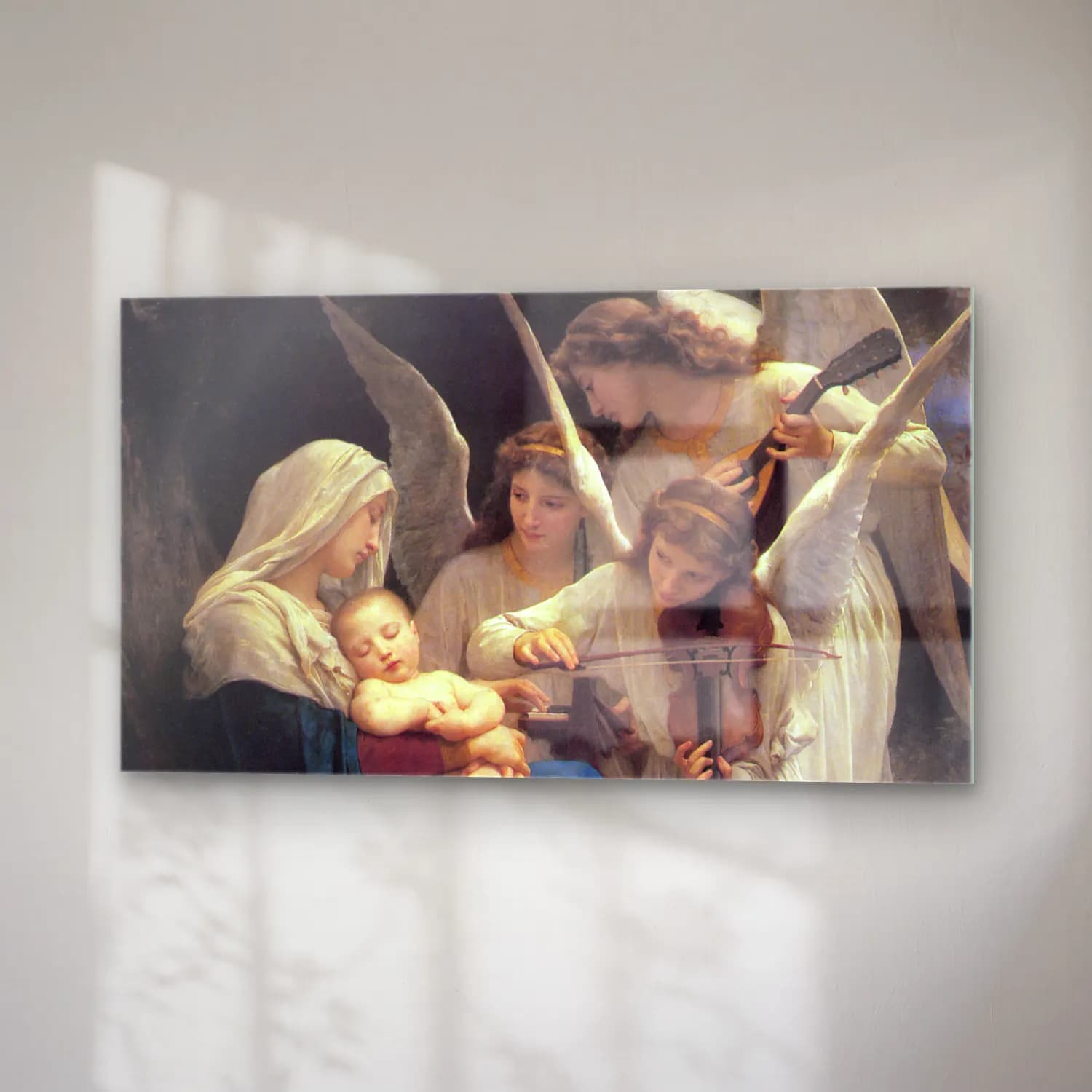 William-Adolphe Bouguereau – Song of the Angels cam tablo — sağ açıdan görünüm