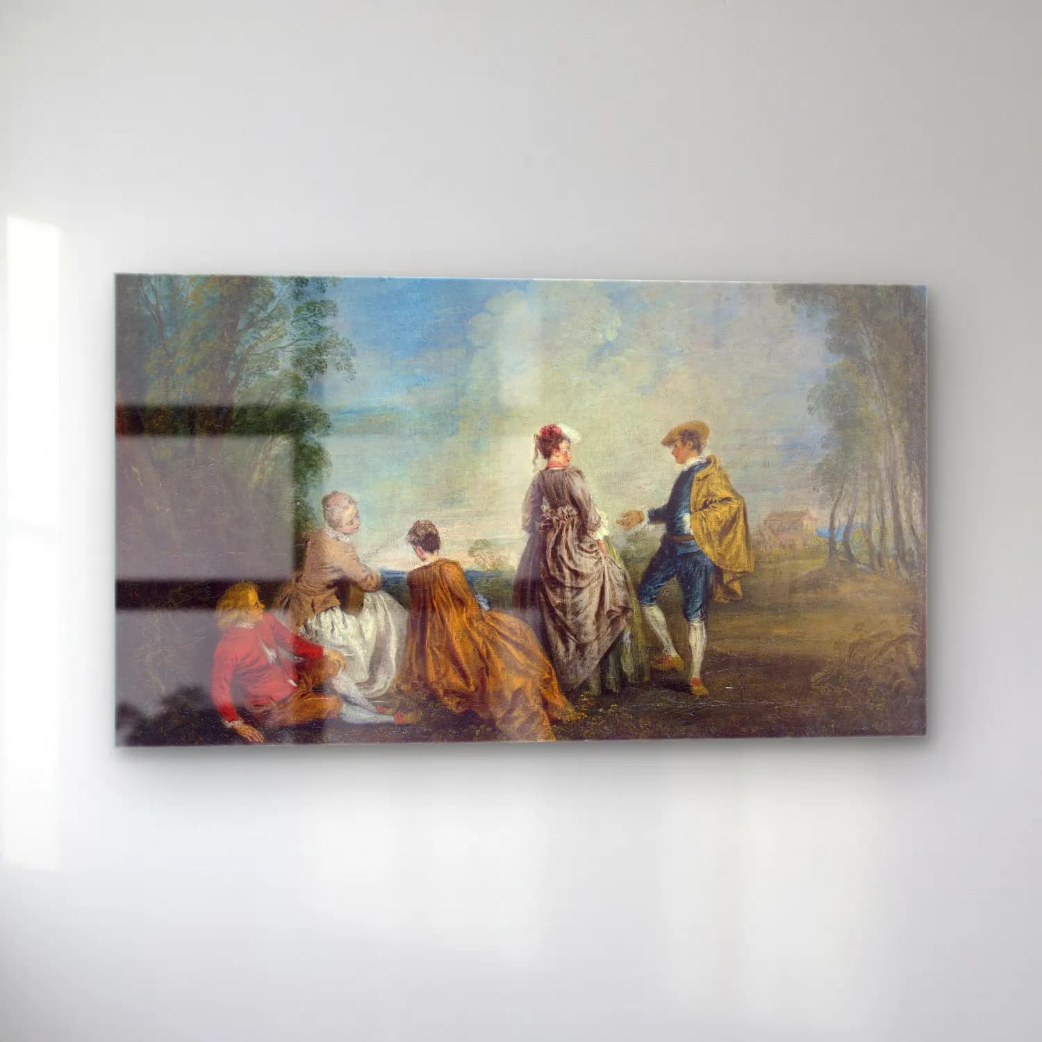 Antoine Watteau – Der verlegene Antrag cam tablo — sol açıdan görünüm