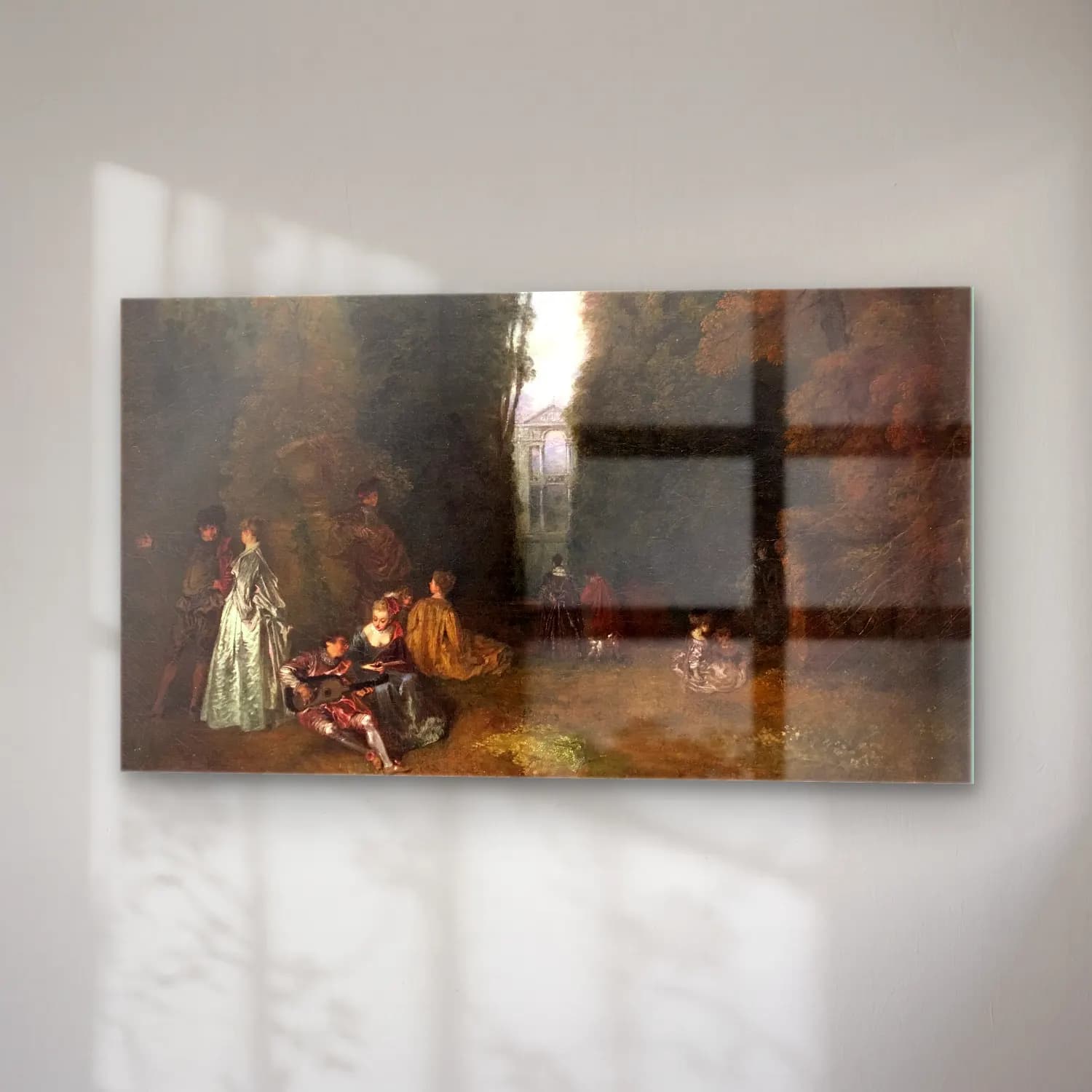 Antoine Watteau – Die Aussicht cam tablo — sağ açıdan görünüm