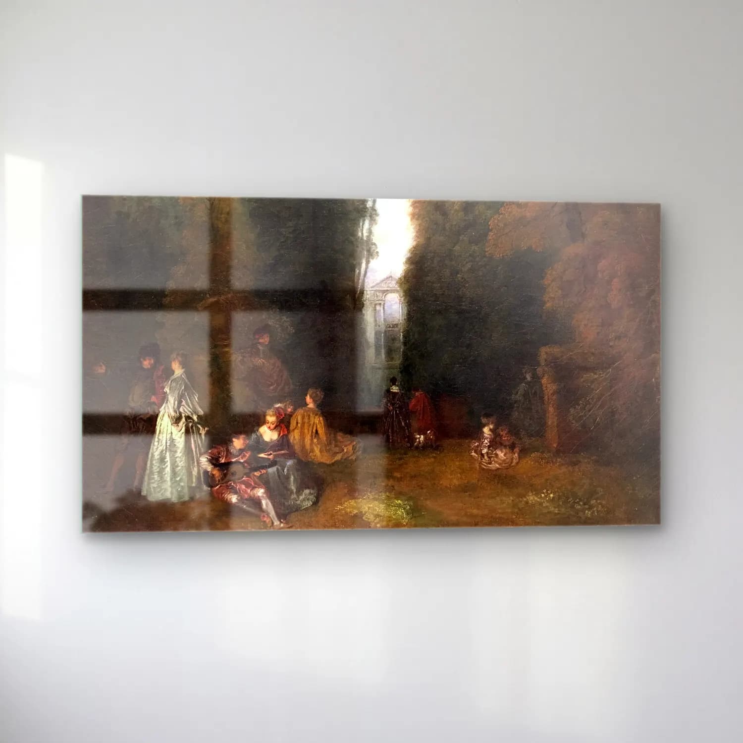 Antoine Watteau – Die Aussicht cam tablo — sol açıdan görünüm
