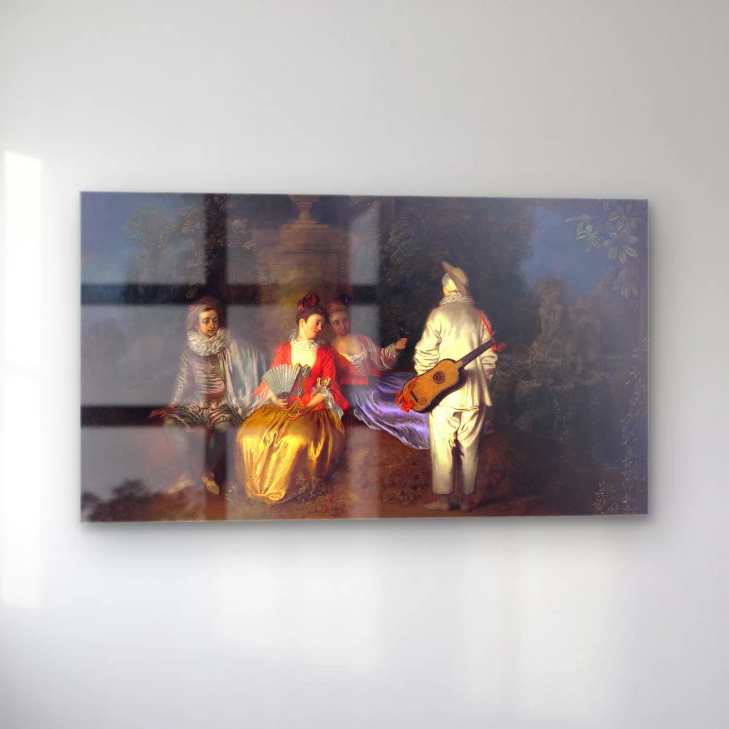 Antoine Watteau – Eine Partie zu Viert cam tablo — sol açıdan görünüm