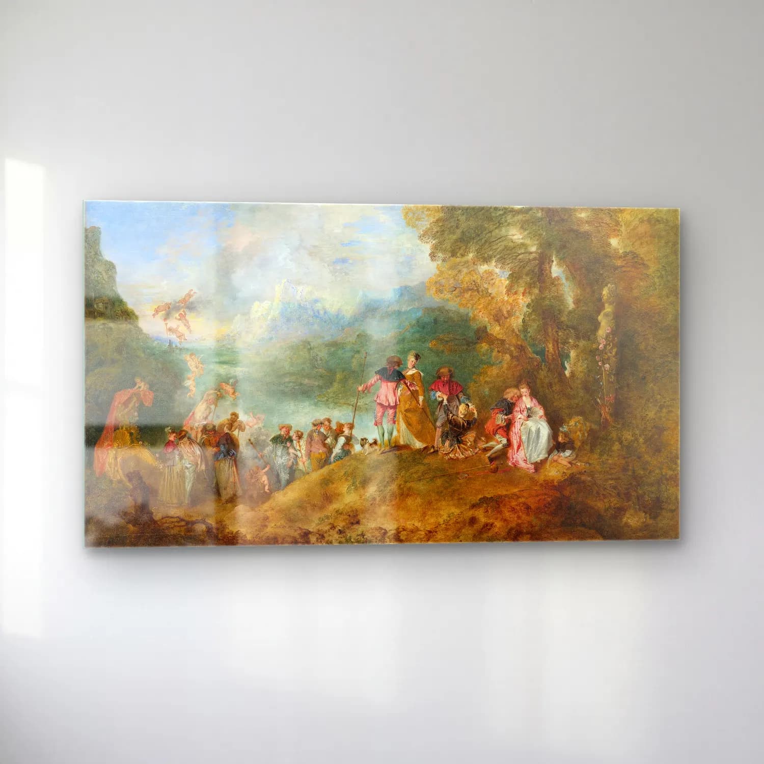 Antoine Watteau – Einschiffung nach Kythera cam tablo — sol açıdan görünüm