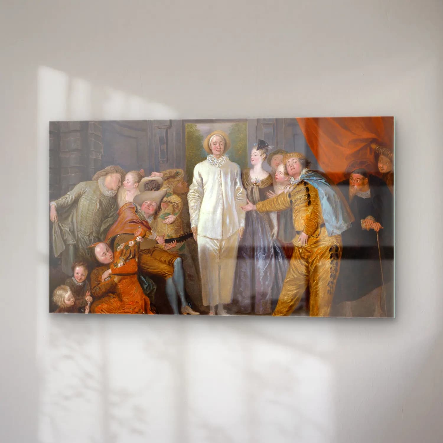 Antoine Watteau – Italienische Komödianten cam tablo — sağ açıdan görünüm