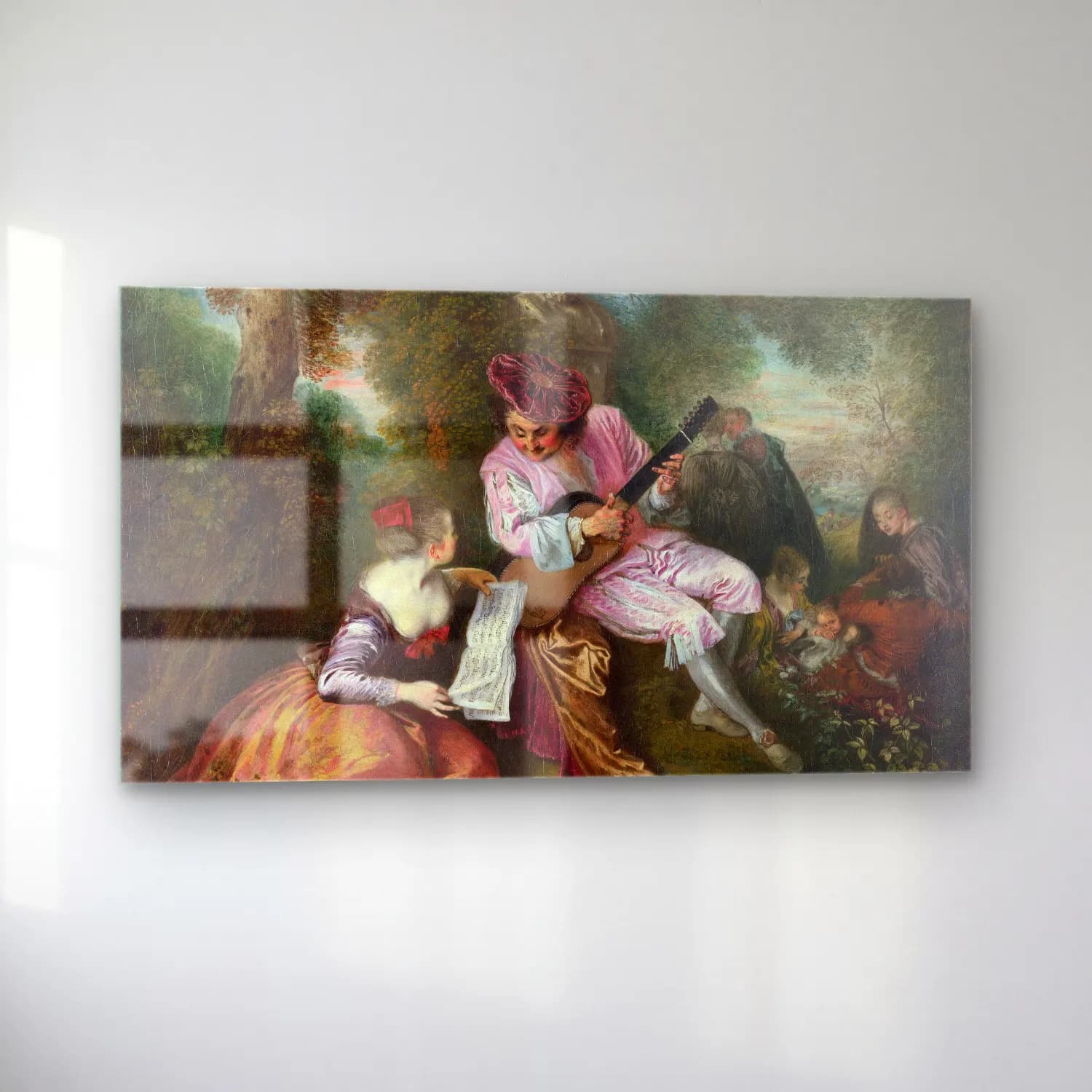 Antoine Watteau – The Scale of Love cam tablo — sol açıdan görünüm