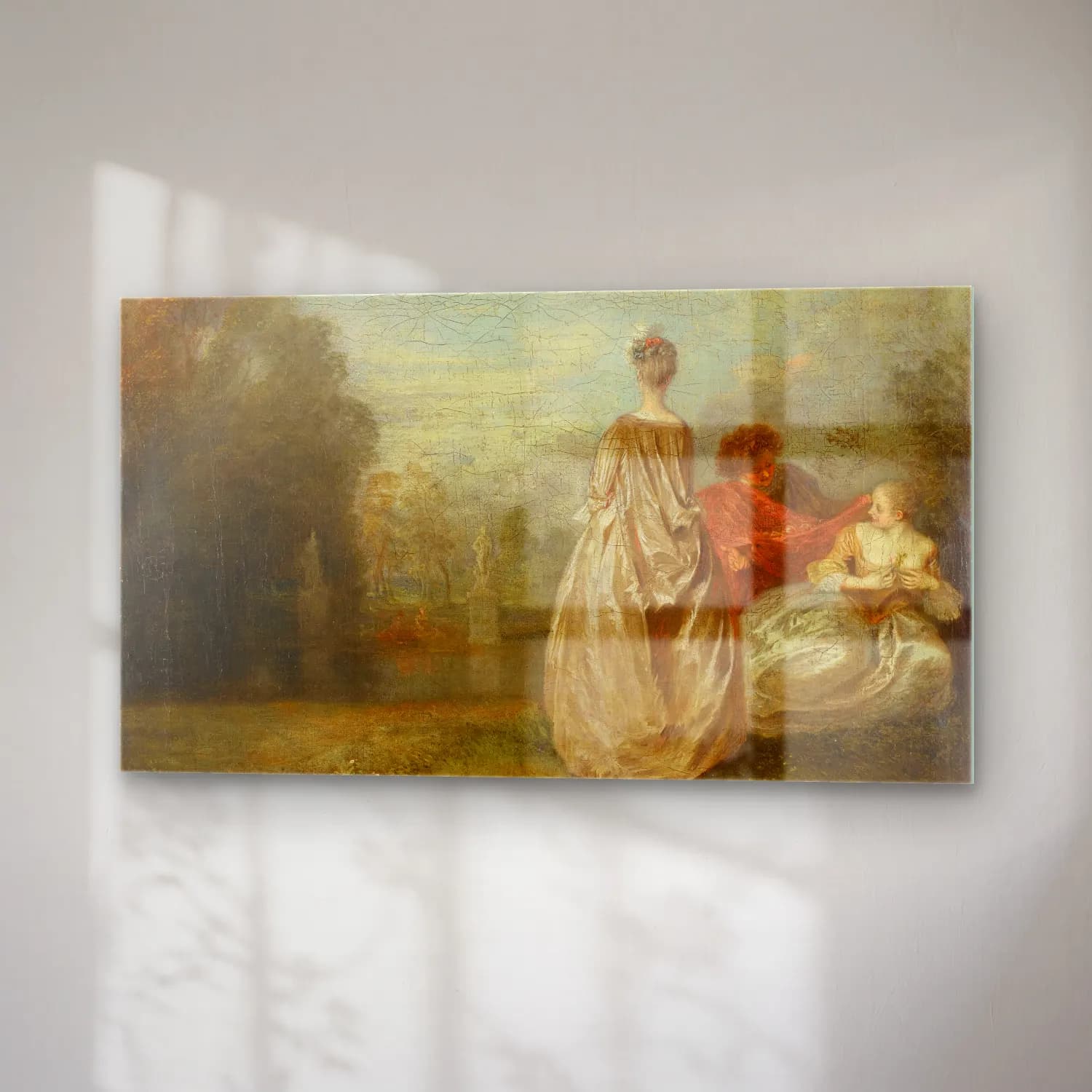 Antoine Watteau – The two cousins cam tablo — sağ açıdan görünüm