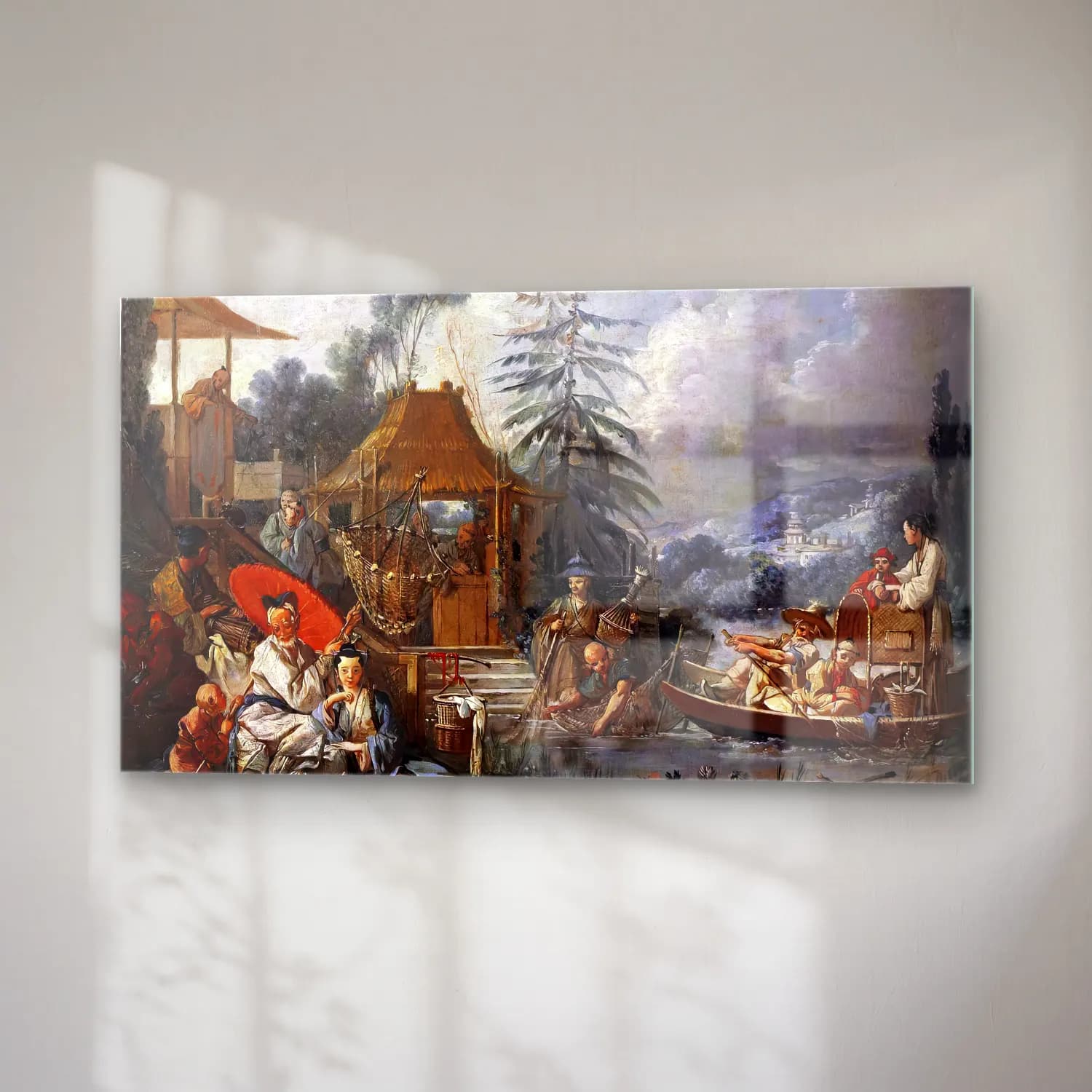 François Boucher – La Pêche chinoise cam tablo — sağ açıdan görünüm
