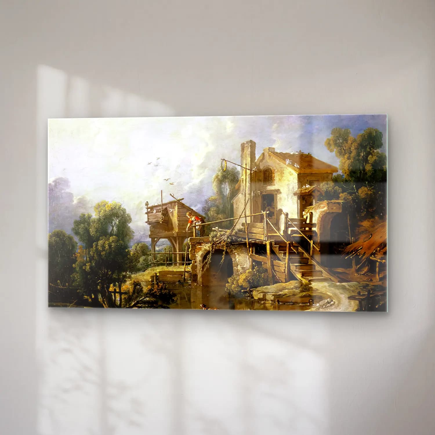 François Boucher – The Mill at Charenton cam tablo — sağ açıdan görünüm